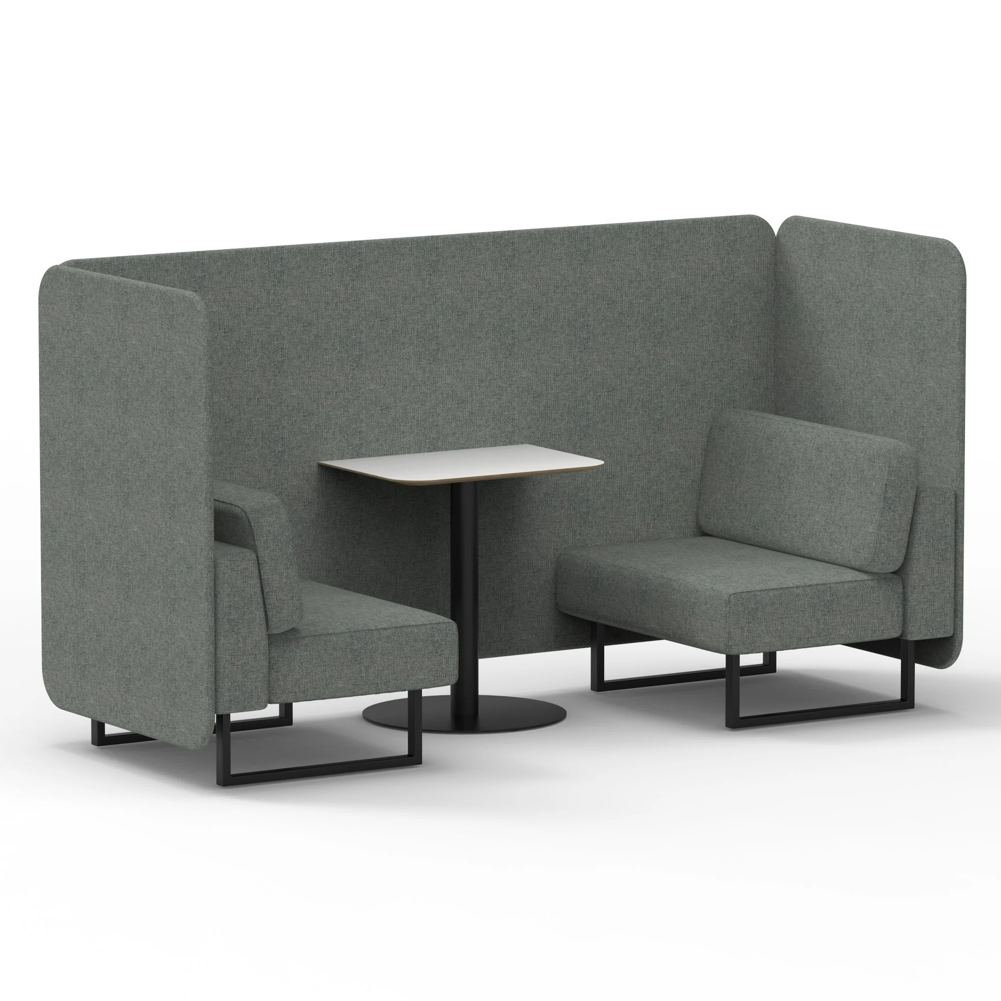 Brixworth Bench Booth With White Table In Single Tone