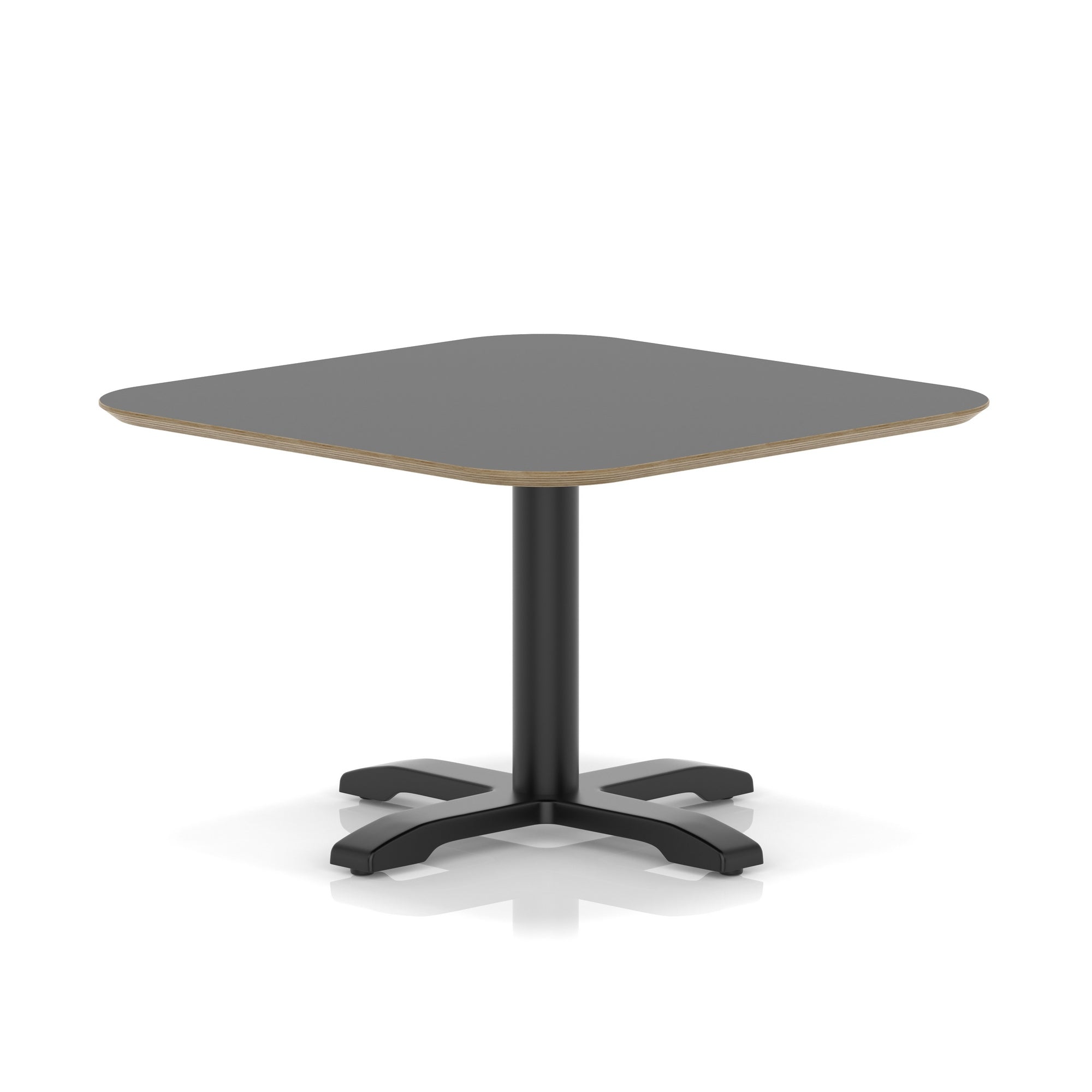 Brixworth Square Coffee Table With Cross Base - Black Leg