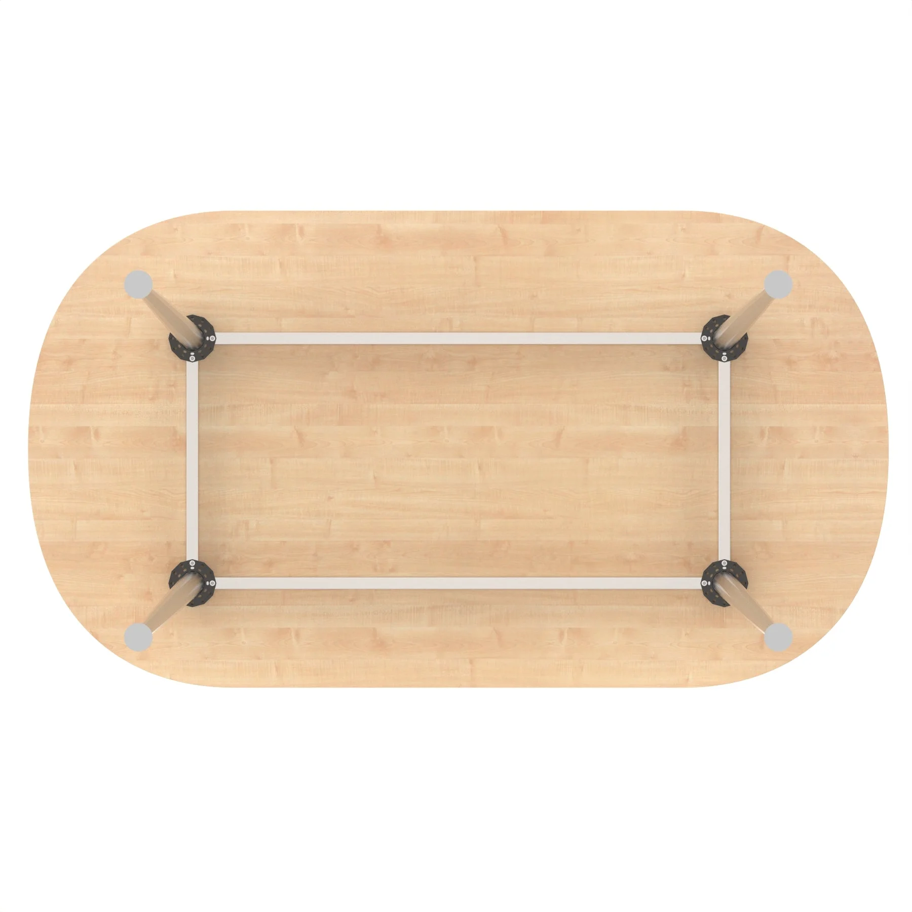 Impulse Boardroom Table With Silver Leg Frame