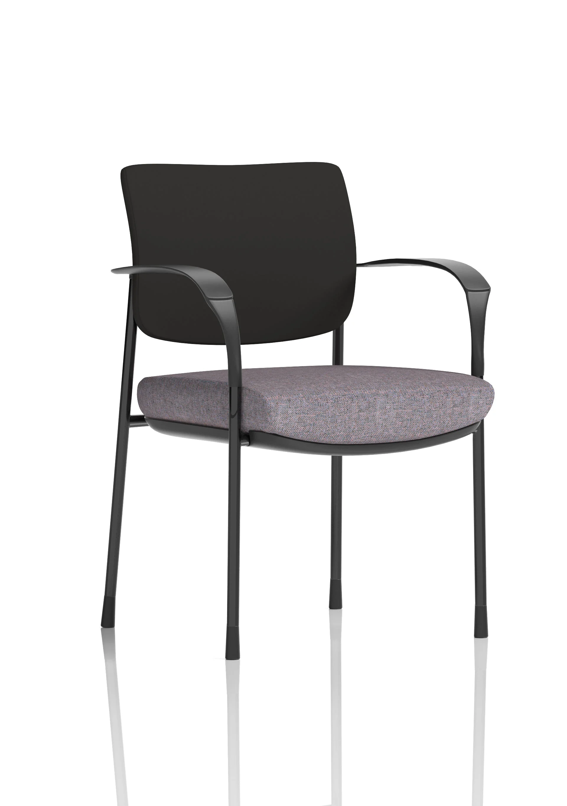 Brunswick Deluxe Medium Back Stacking Visitor Office Chair with Arms