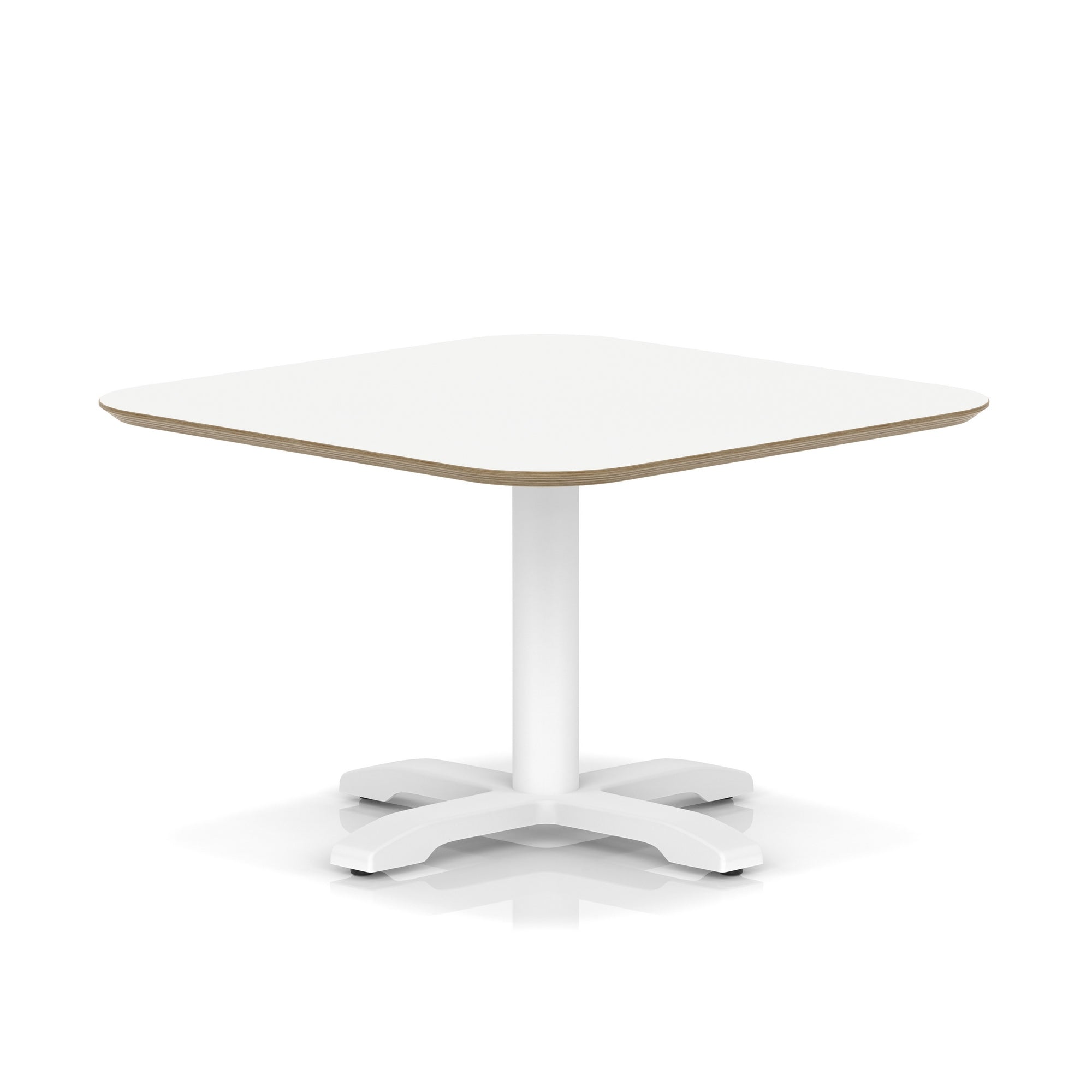 Brixworth Square Coffee Table With Cross Base - White Leg