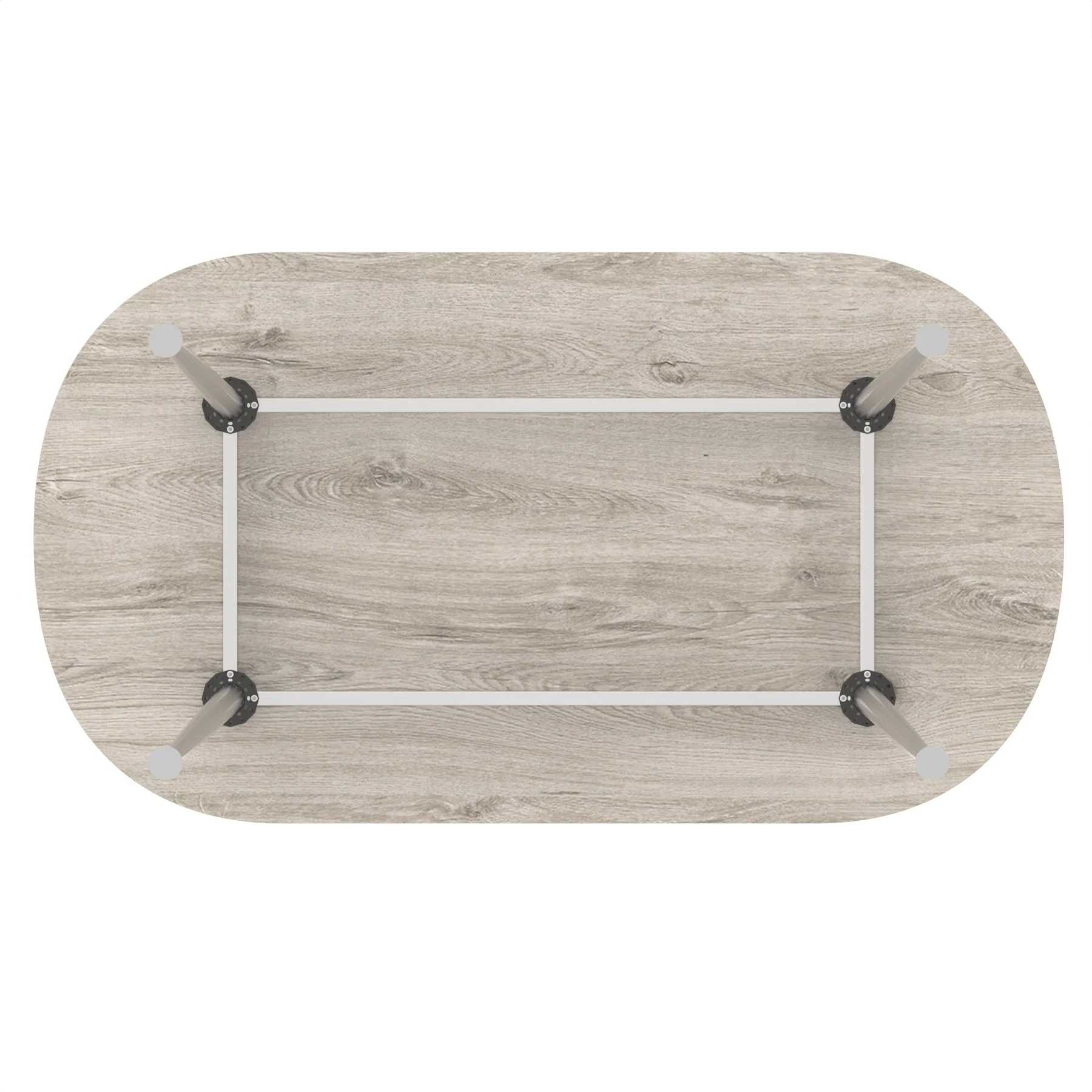 Impulse Boardroom Table With Silver Leg Frame