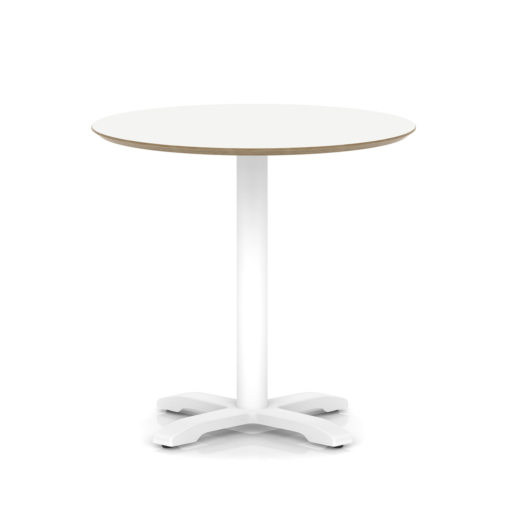 Brixworth Round Coffee Table With Cross Base - White Leg