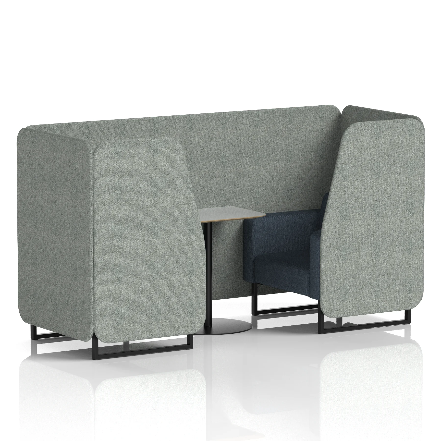 Brixworth Booth With Grey Table In Two Tone