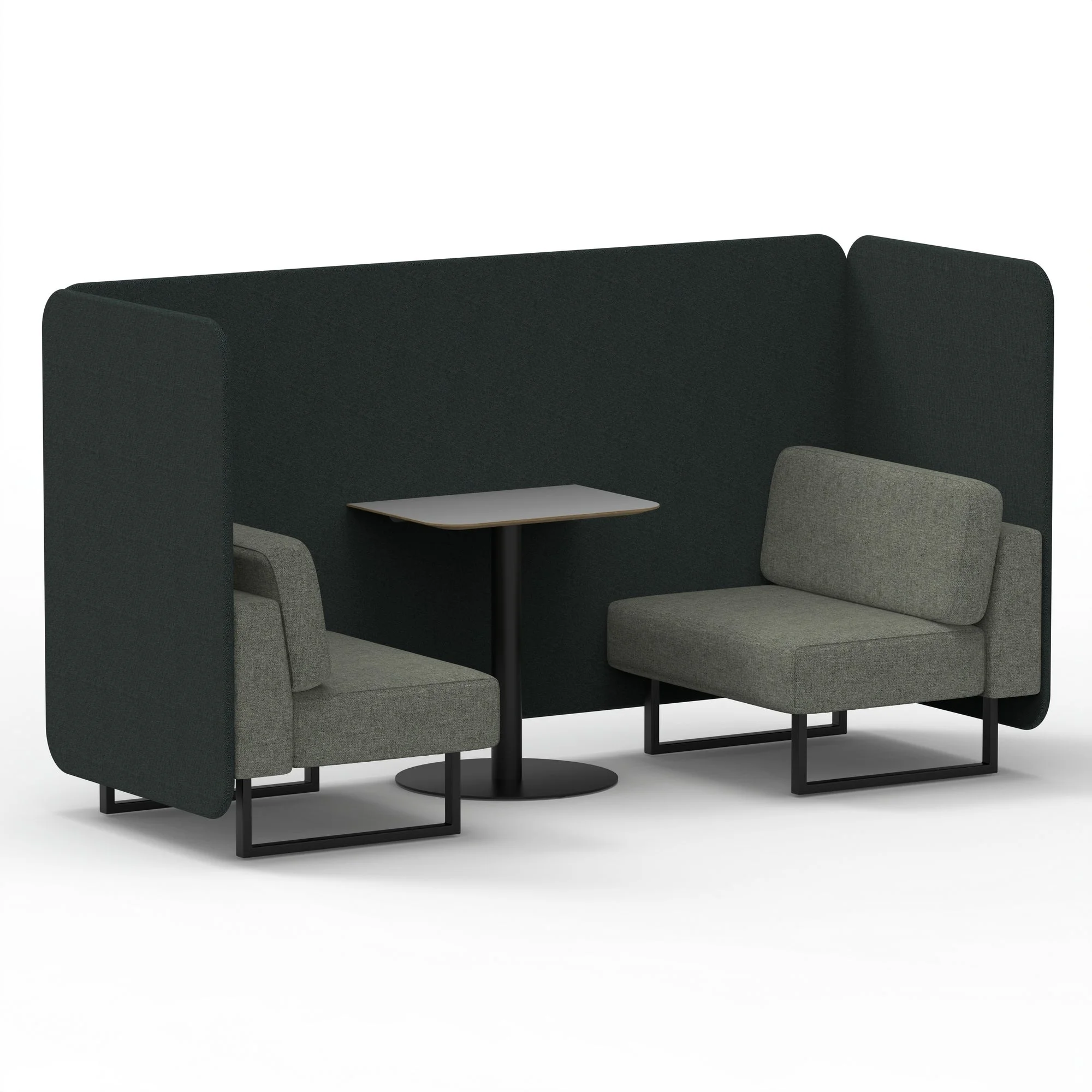 Brixworth Bench Booth With Grey Table In Two Tone