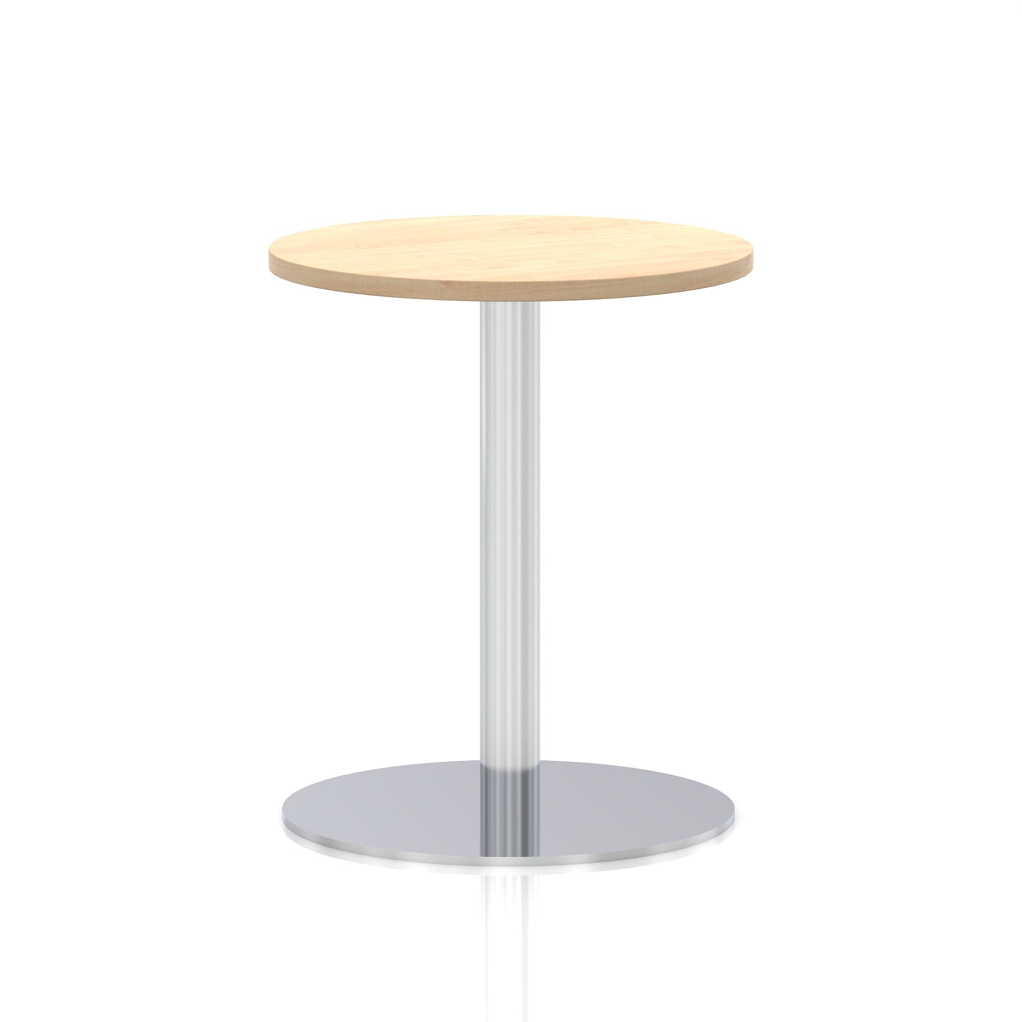 Italia Round Poseur Table Silver Leg