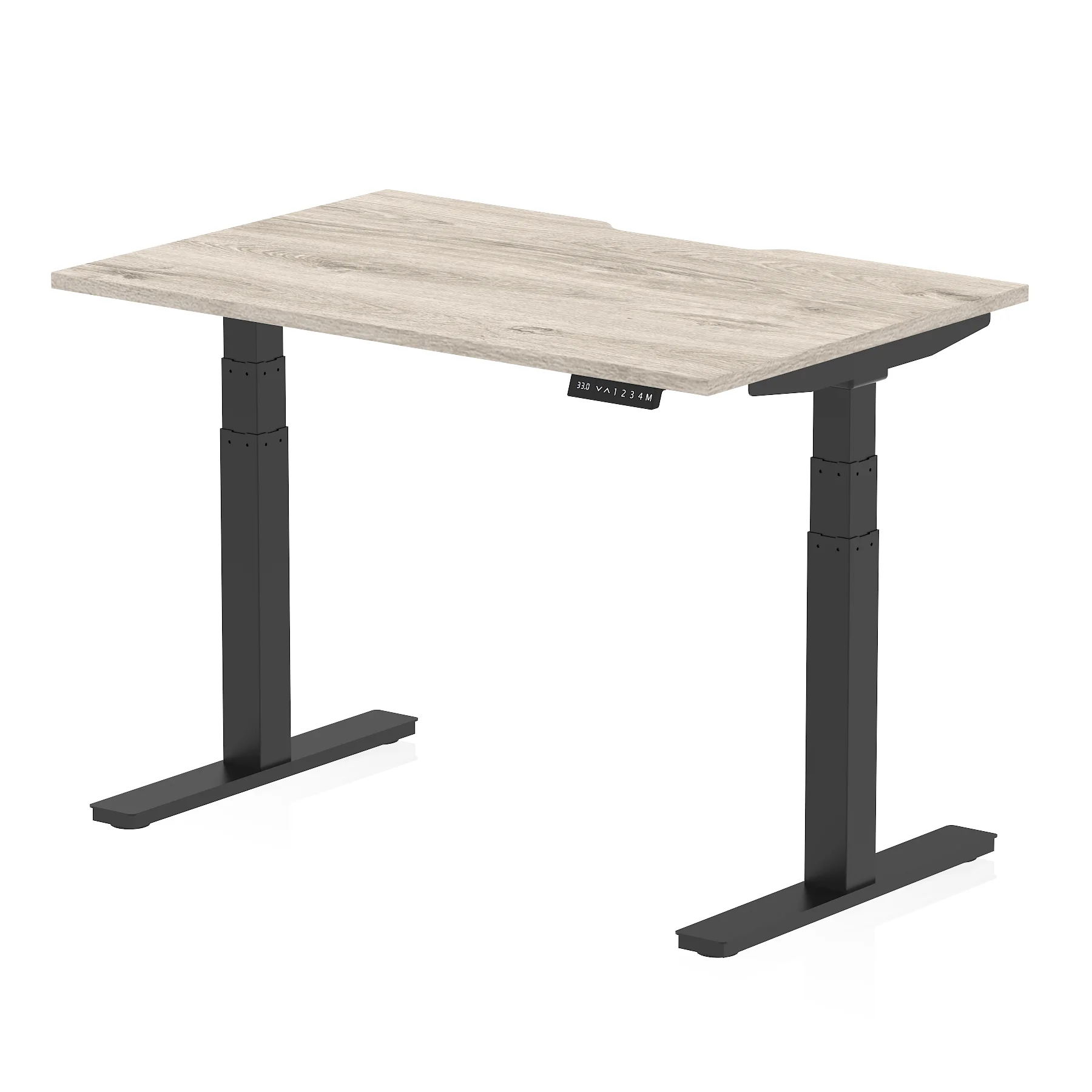 Air Scalloped Edge Height Adjustable Office Desk