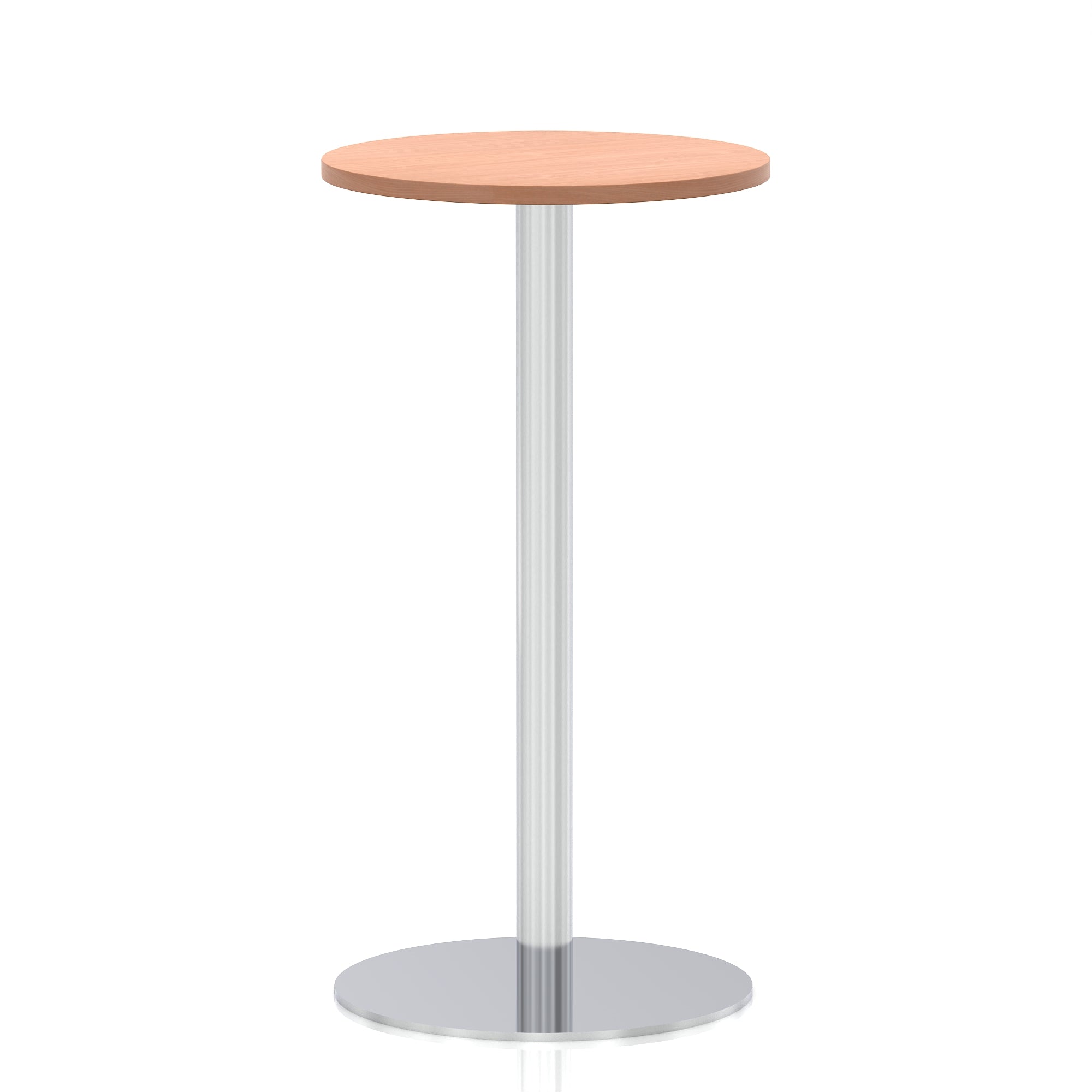 Italia Round Poseur Table Silver Leg