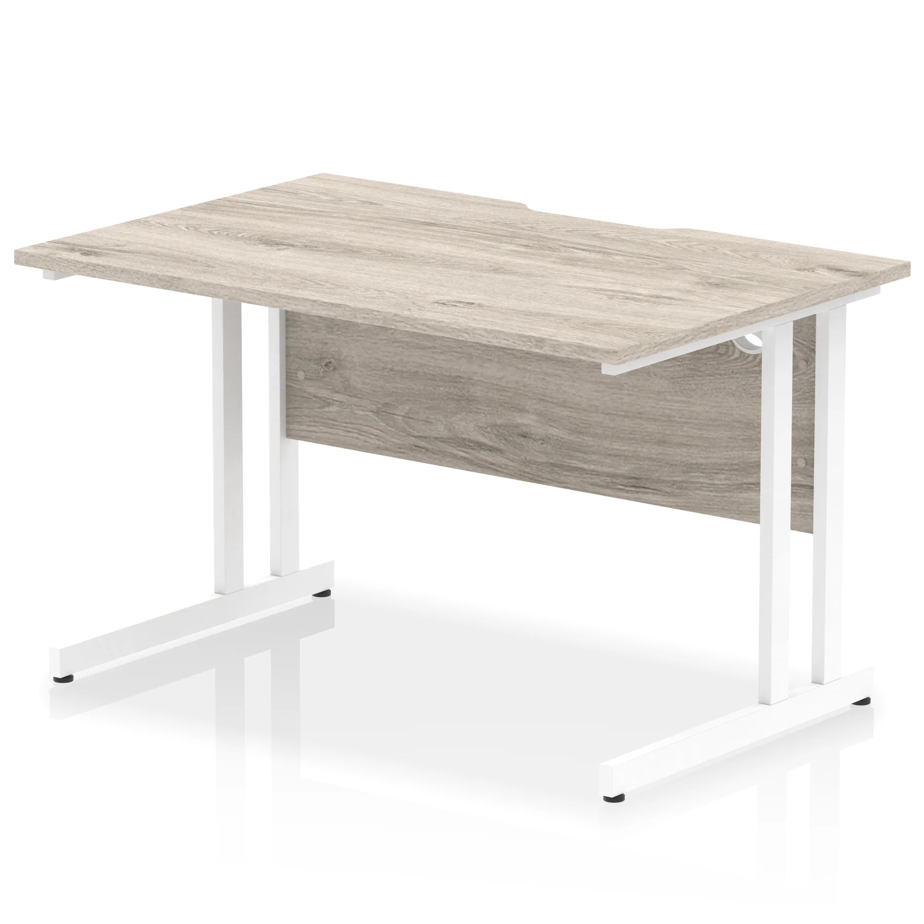 Impulse Scalloped Edge 1200mm Straight Desk Cantilever Leg