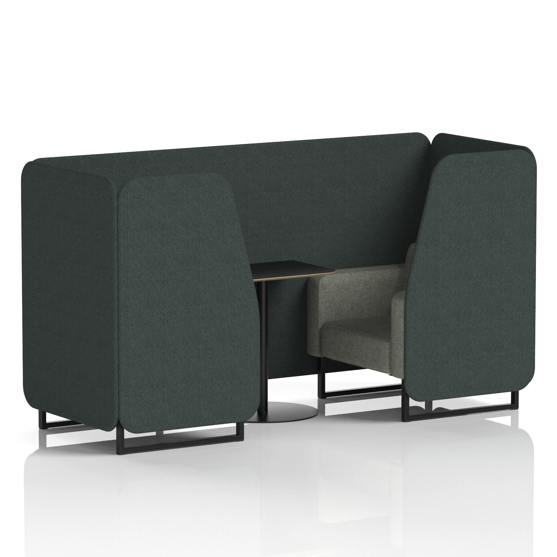 Brixworth Booth With Black Table In Two Tone