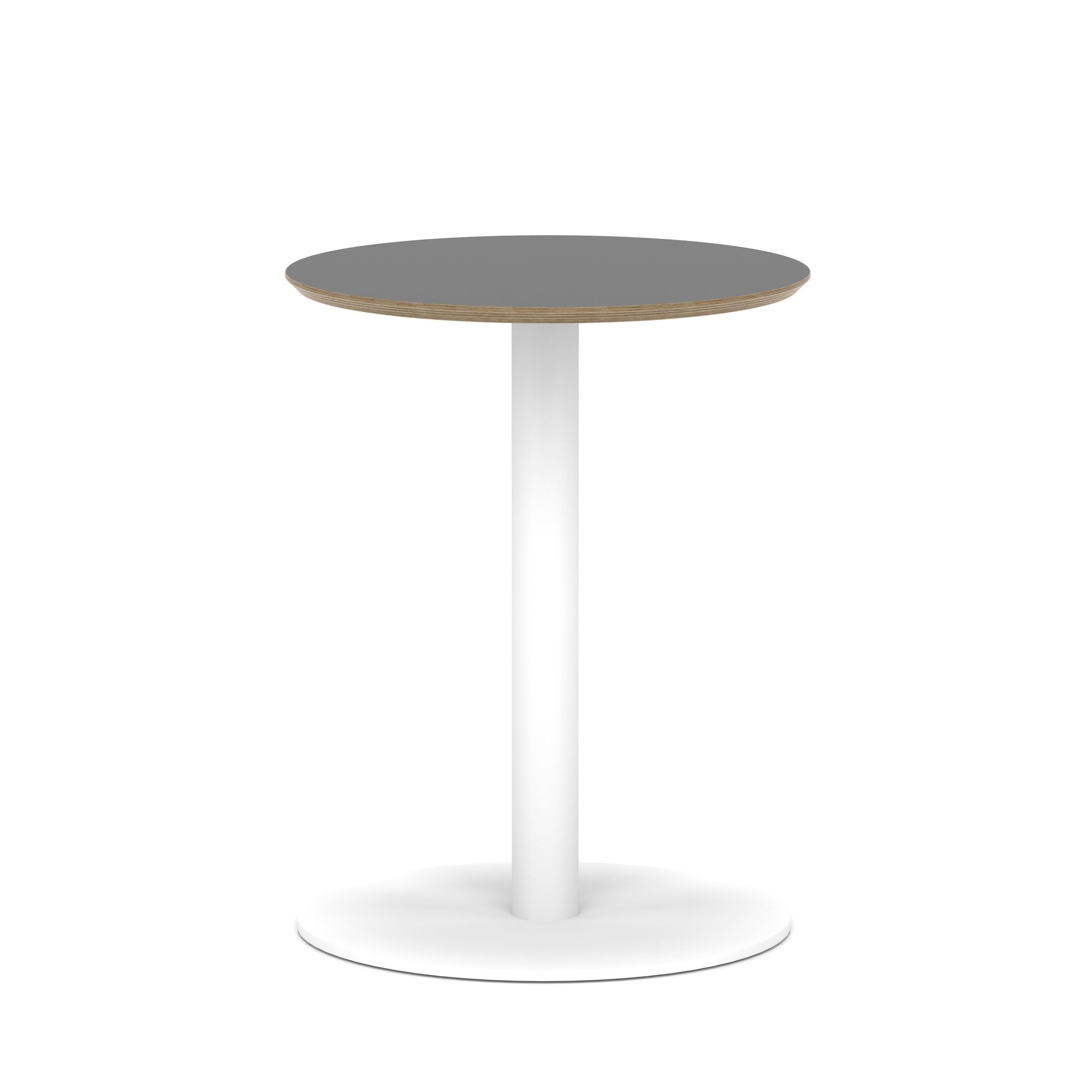 Brixworth Round Coffee Table With Disc Base - White Leg