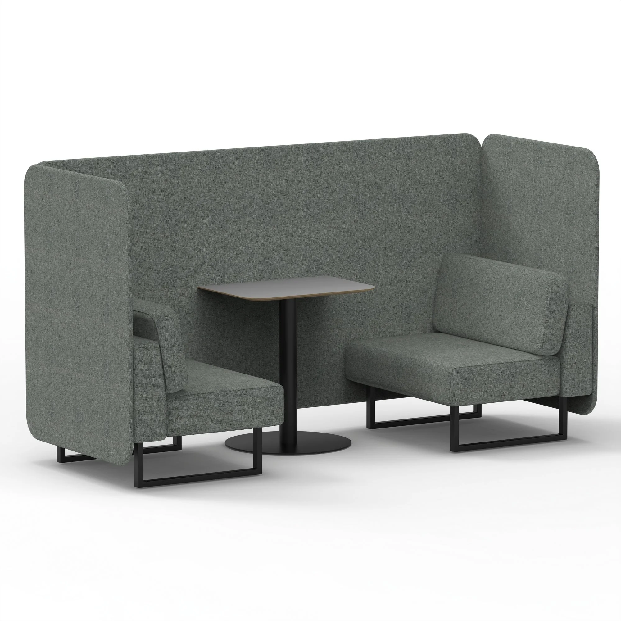 Brixworth Bench Booth With Grey Table In Single Tone