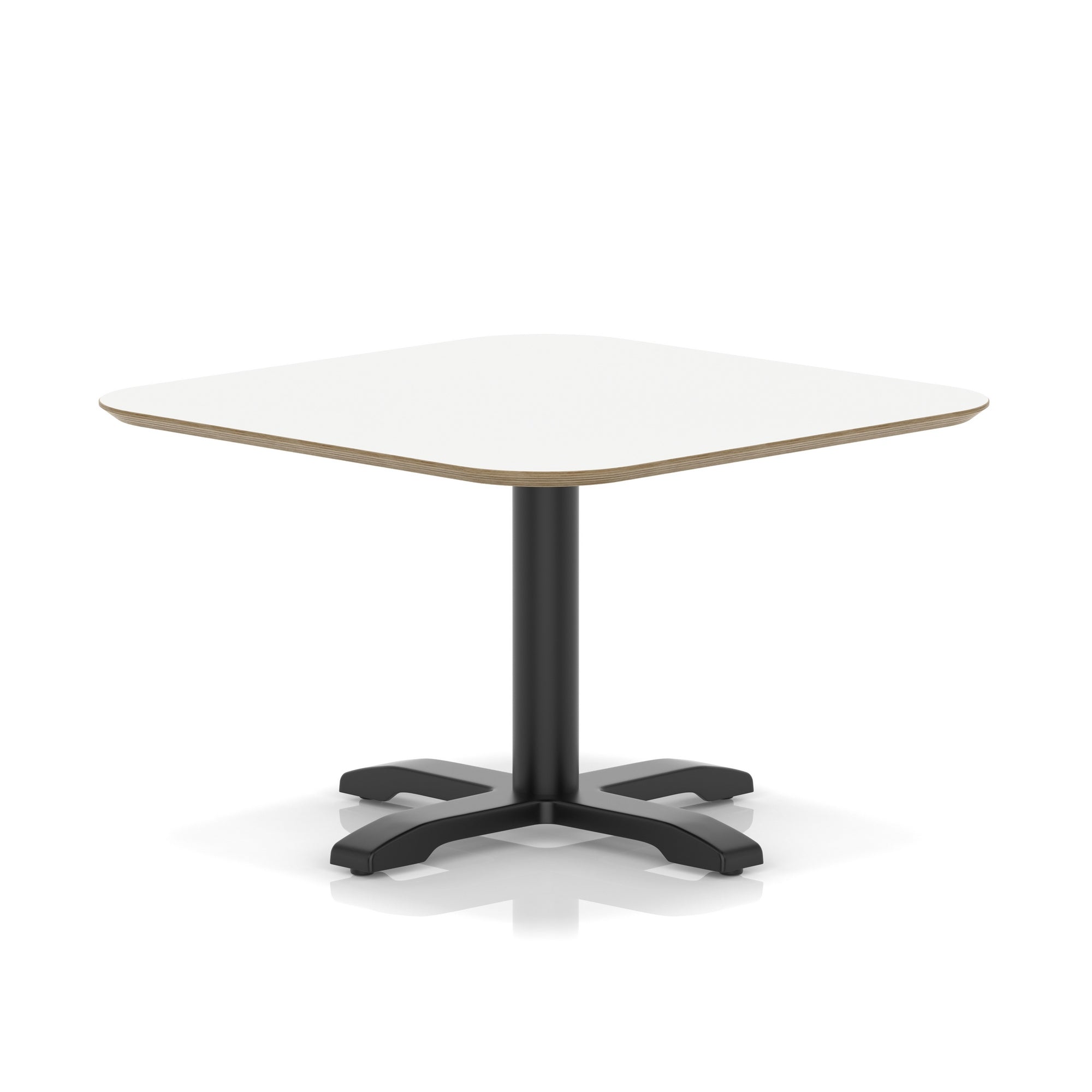 Brixworth Square Coffee Table With Cross Base - Black Leg