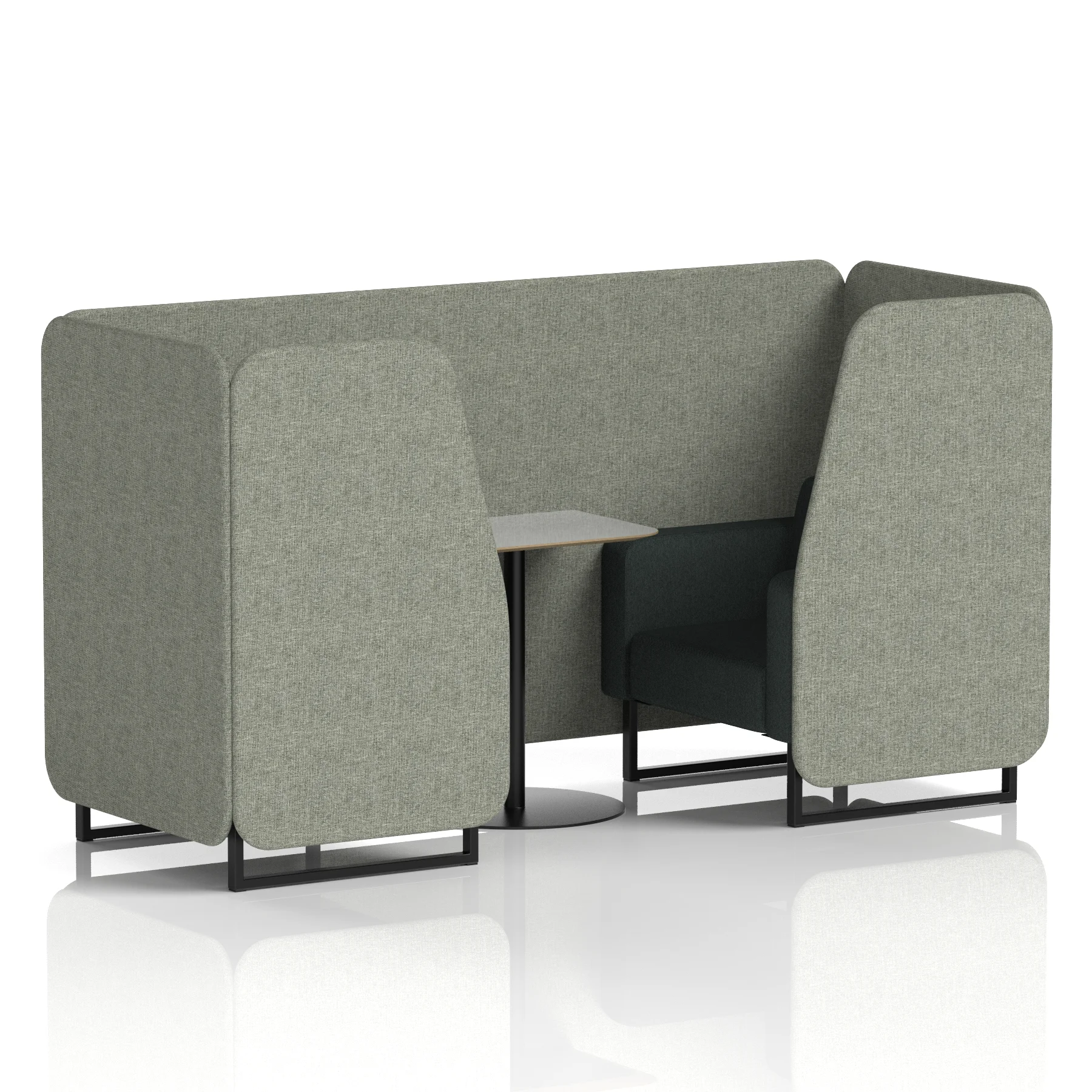 Brixworth Booth With Grey Table In Two Tone