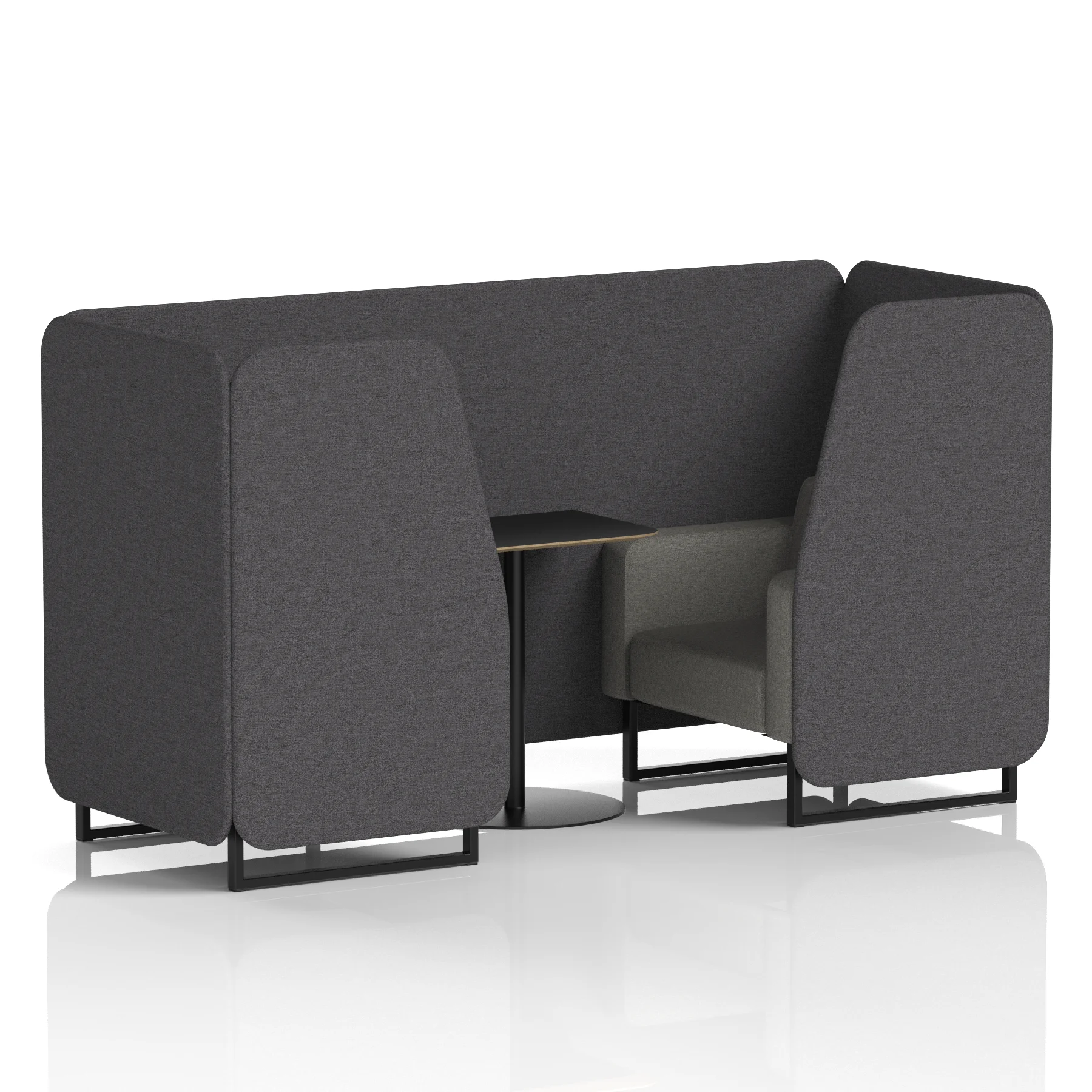 Brixworth Booth With Black Table In Two Tone