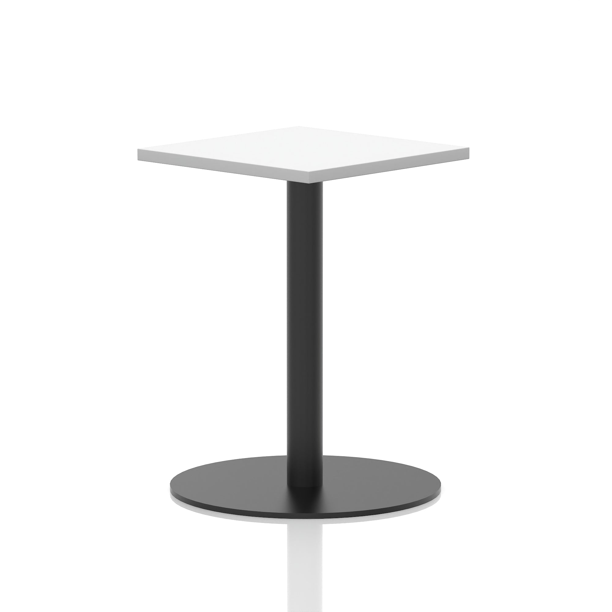 Italia Square Poseur Table Black Leg