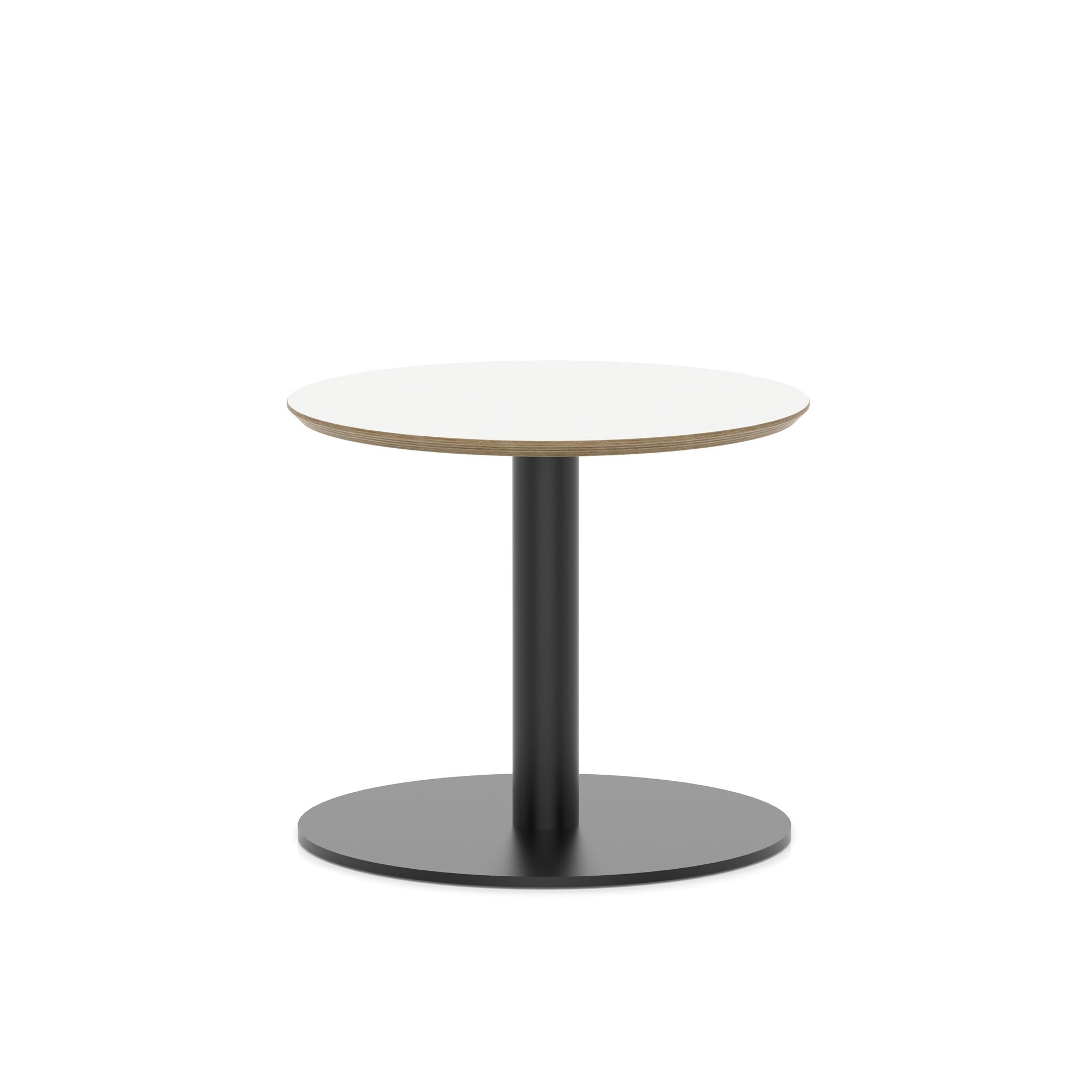 Brixworth Round Coffee Table With Disc Base - Black Leg