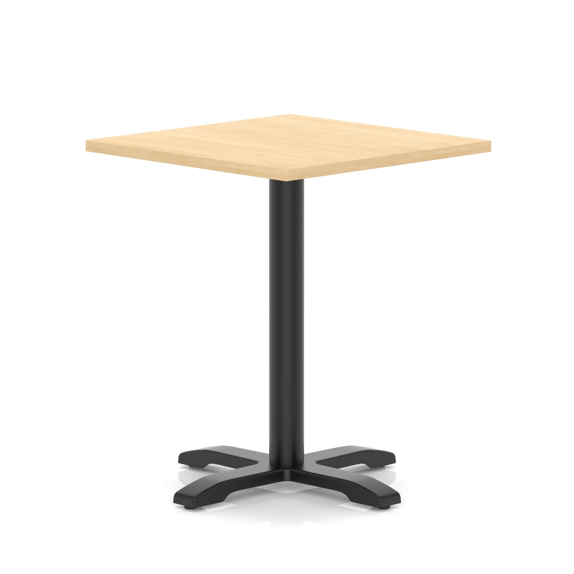 Italia Square Poseur Table With Cross Base Black Leg