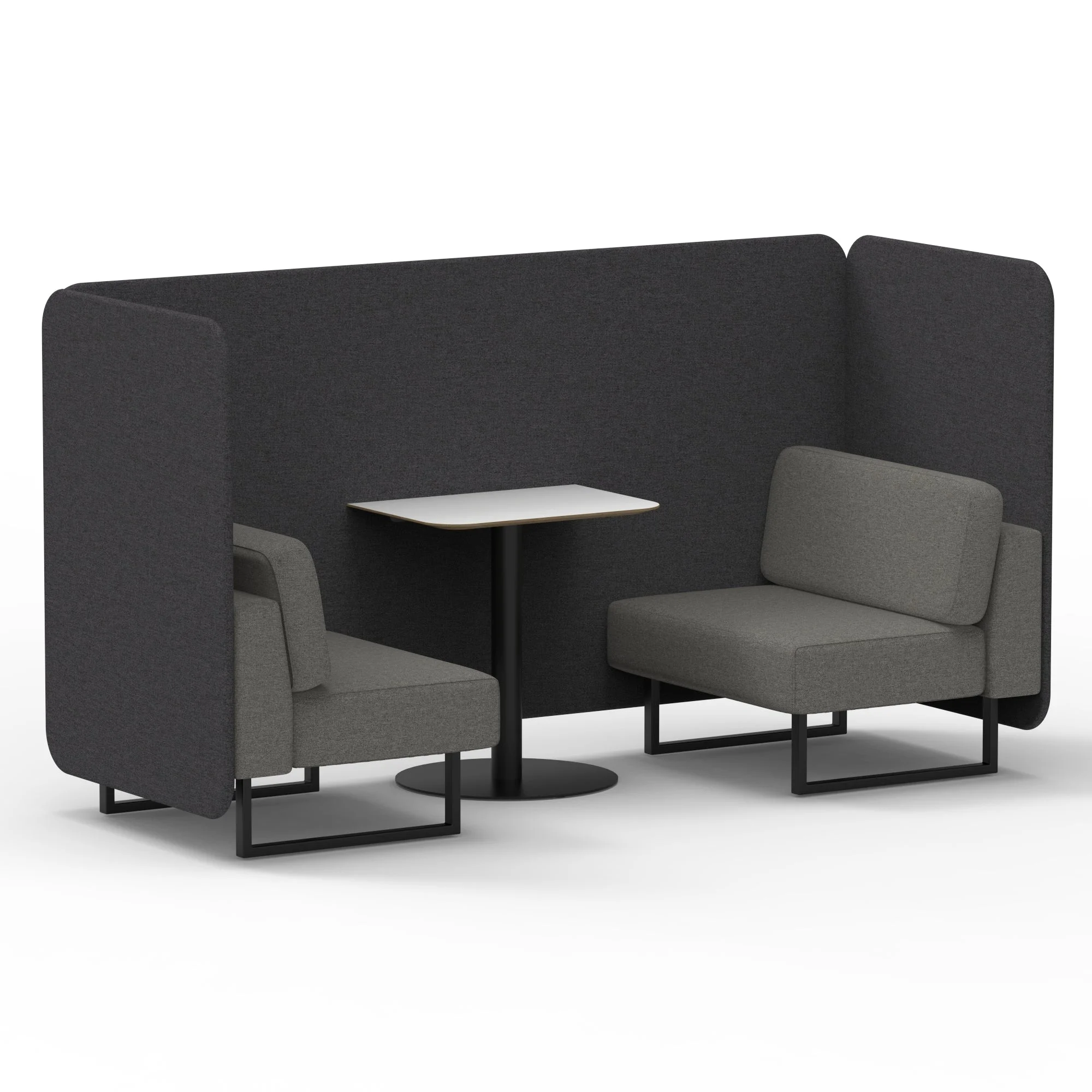Brixworth Bench Booth With White Table In Two Tone