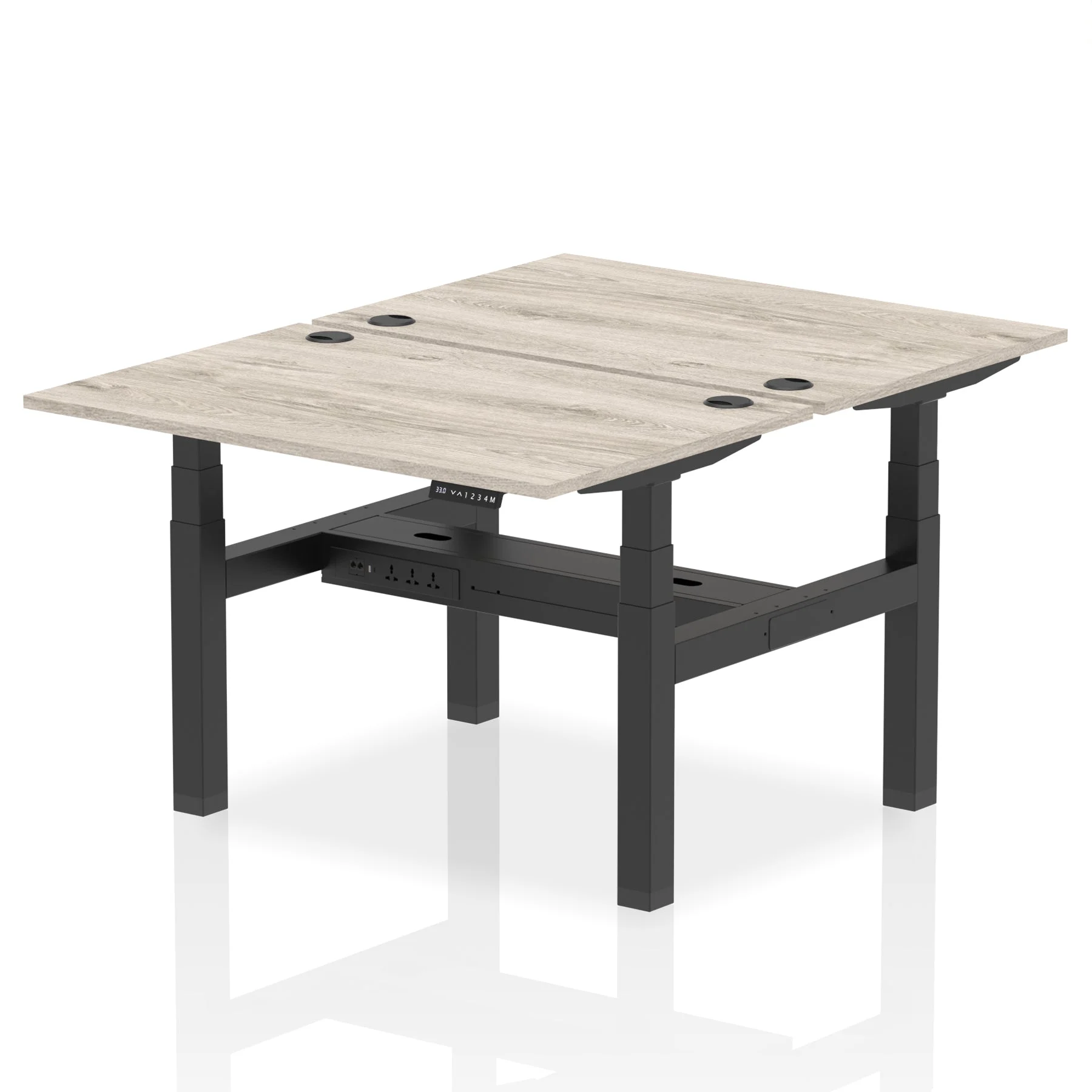 Air Back-to-Back Height Adjustable Bench Desk - 2 Person
