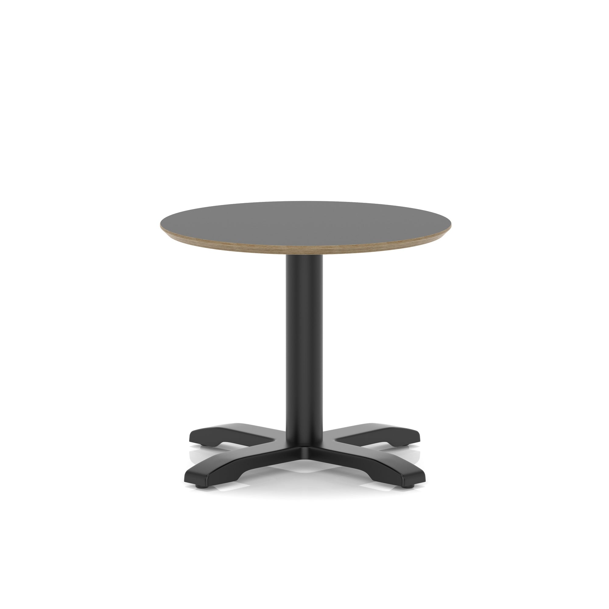 Brixworth Round Coffee Table With Cross Base - Black Leg