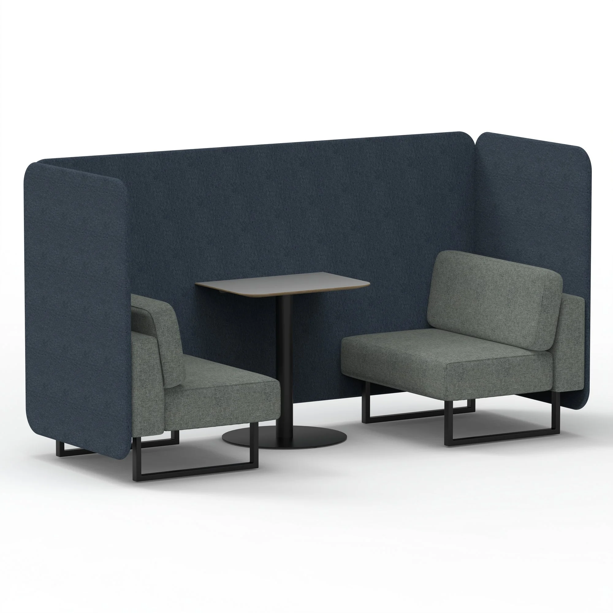 Brixworth Bench Booth With Grey Table In Two Tone