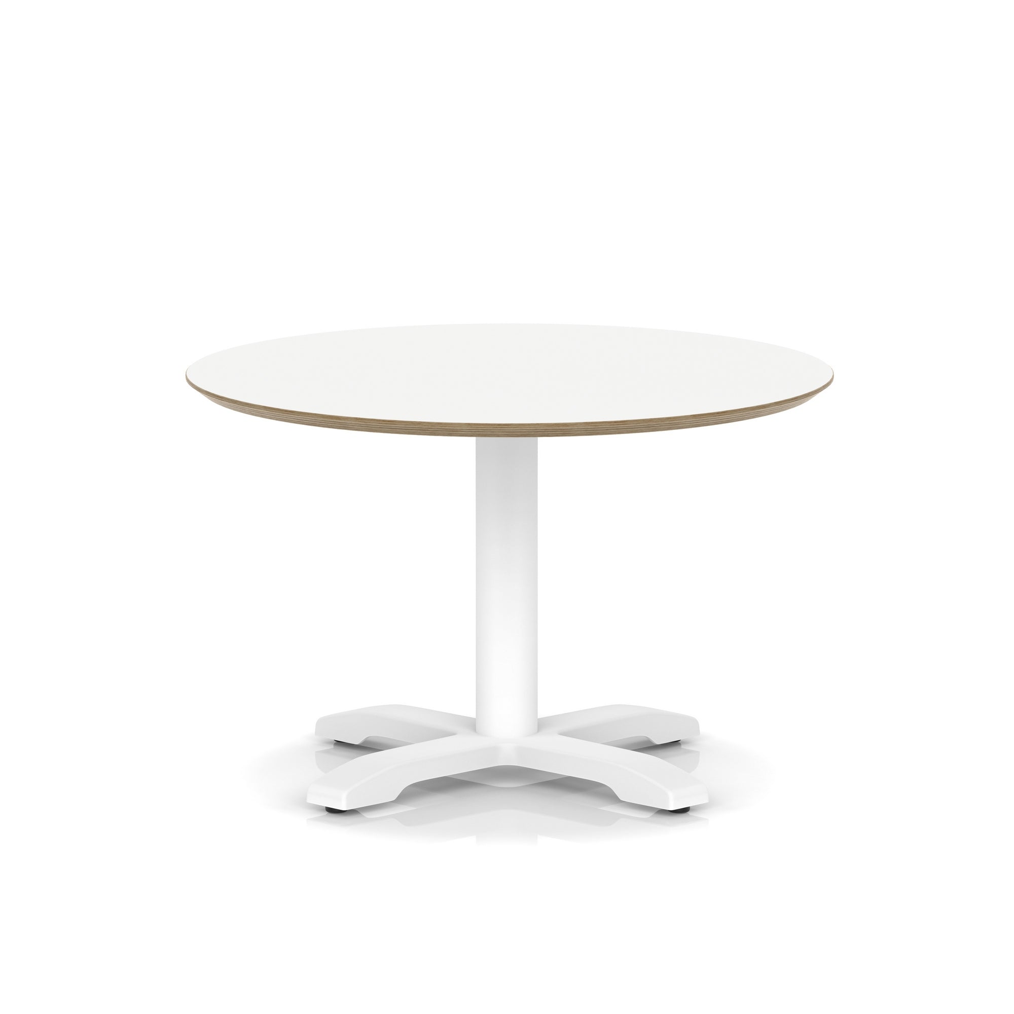 Brixworth Round Coffee Table With Cross Base - White Leg