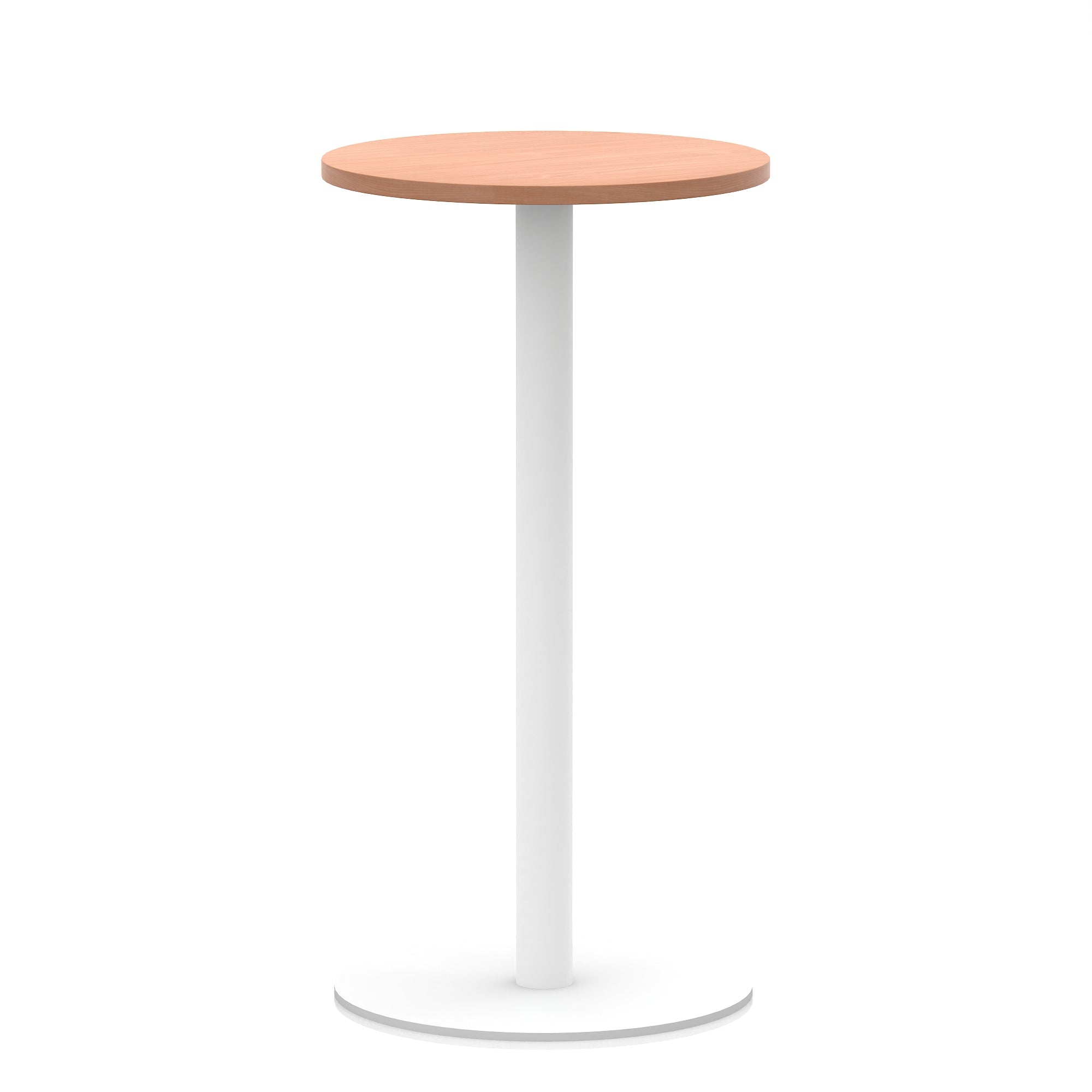 Italia Round Poseur Table White Leg