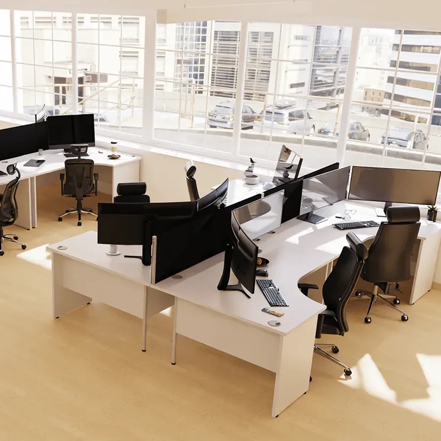 Impulse Panel End Crescent Desks