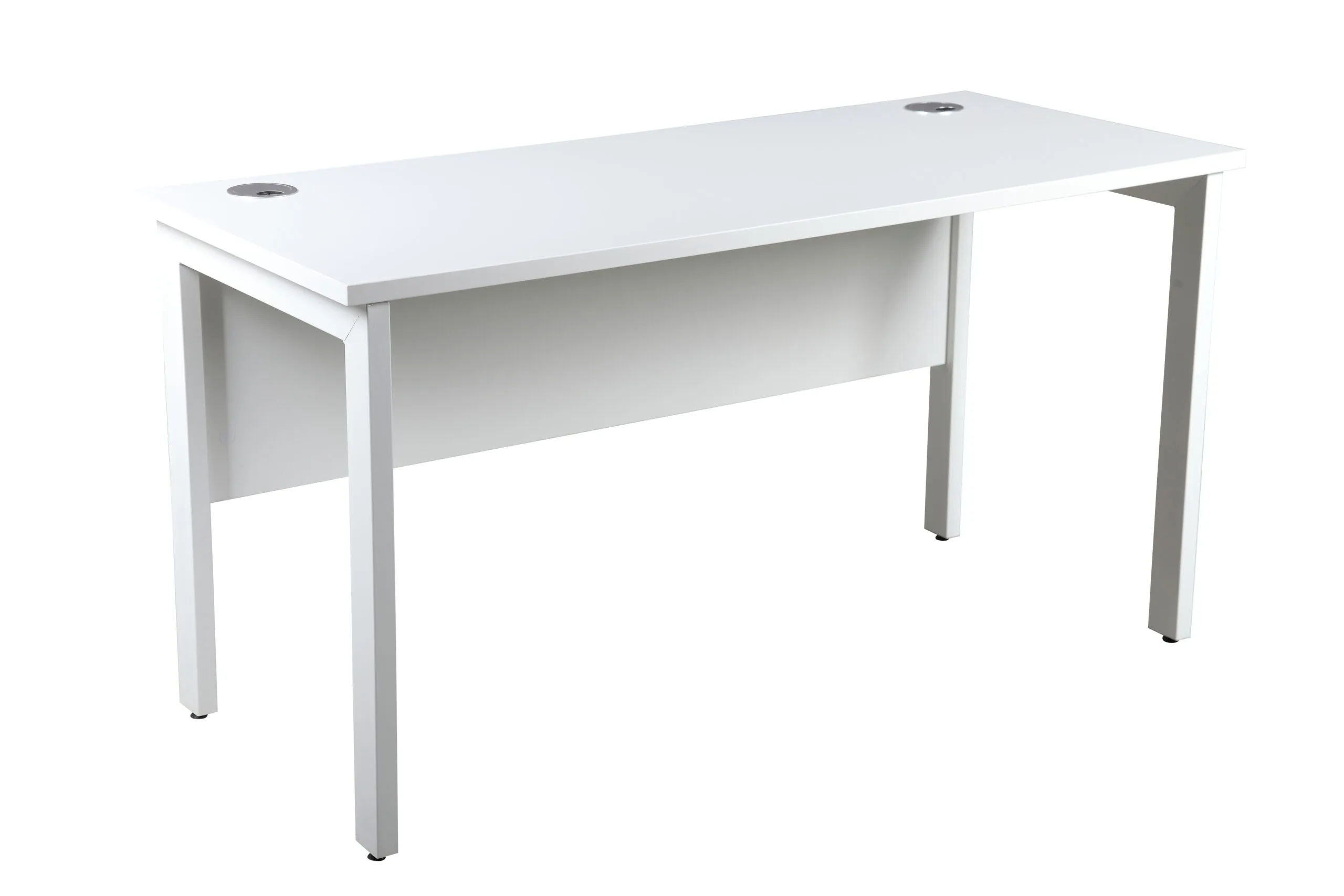 DW Single Bench Desk, 1400, 600, White, Desk Only