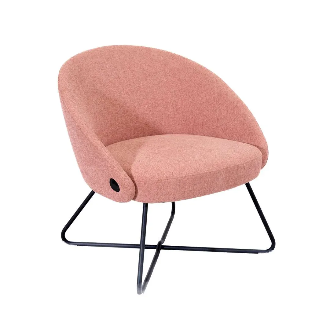 Pocket Reception Chair, Pastel Pink