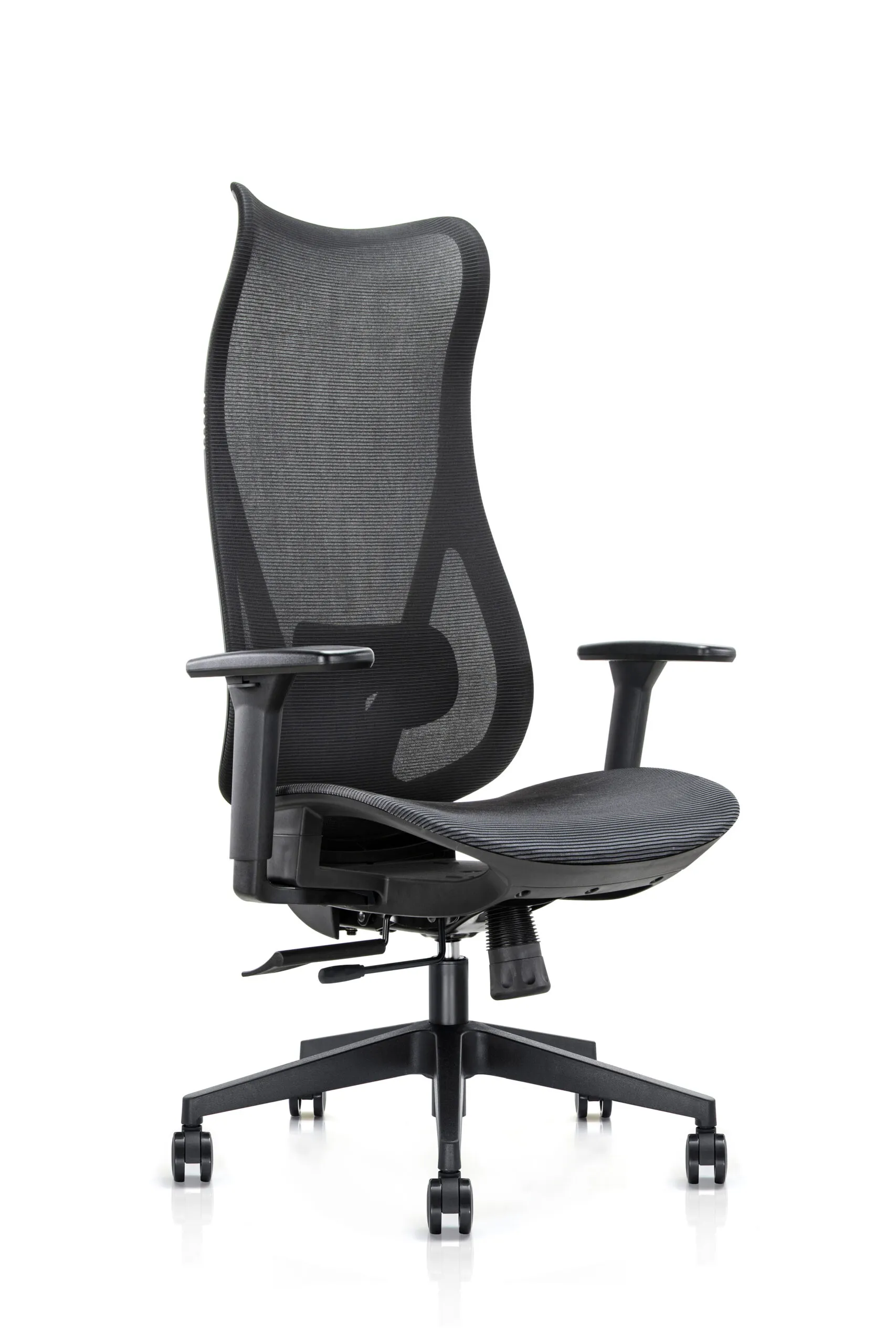 Mala High Back Mesh Ergonomic Chair, Ultra High Back, Nylon Black Base