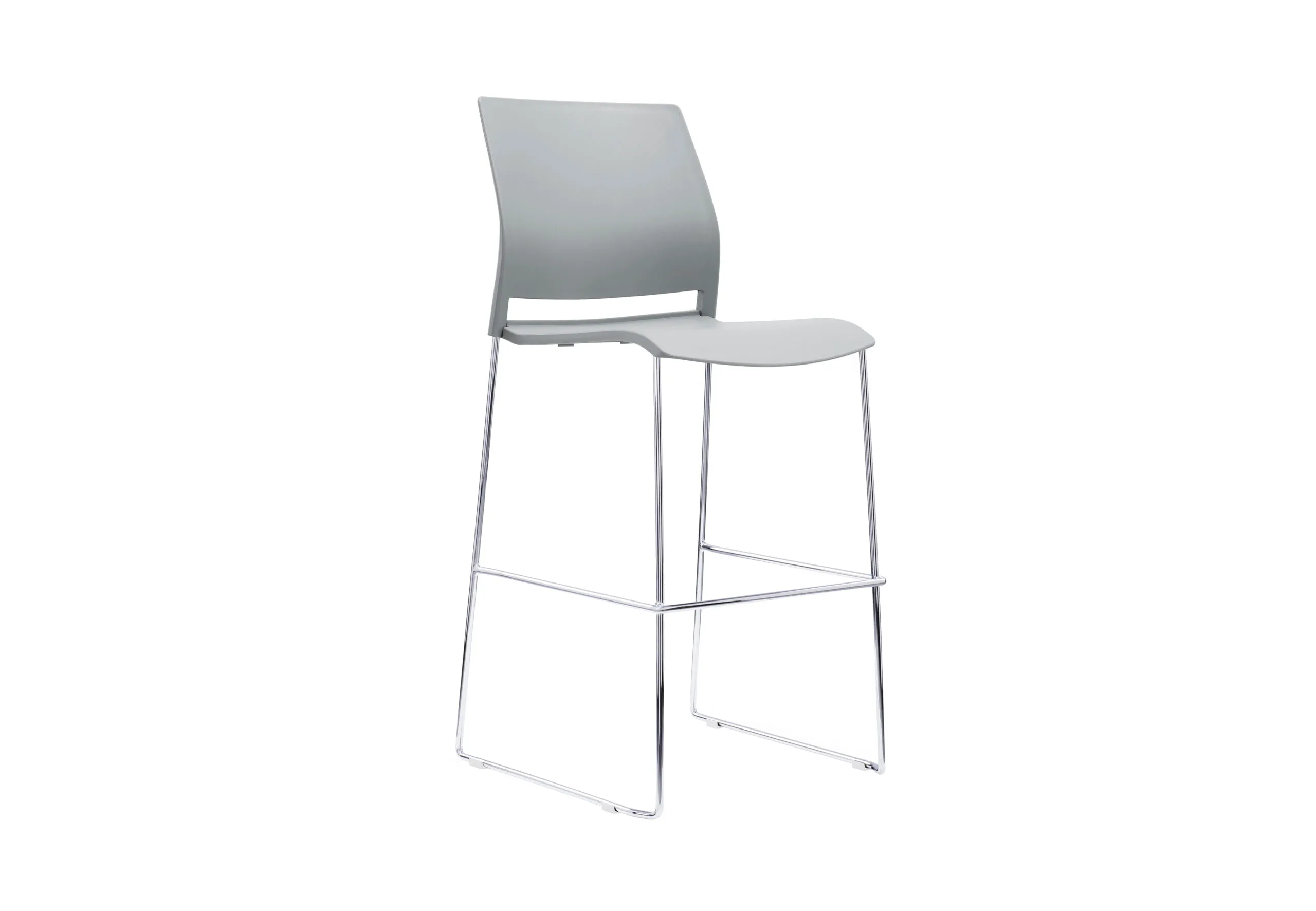 Verse Stool, Grey, None