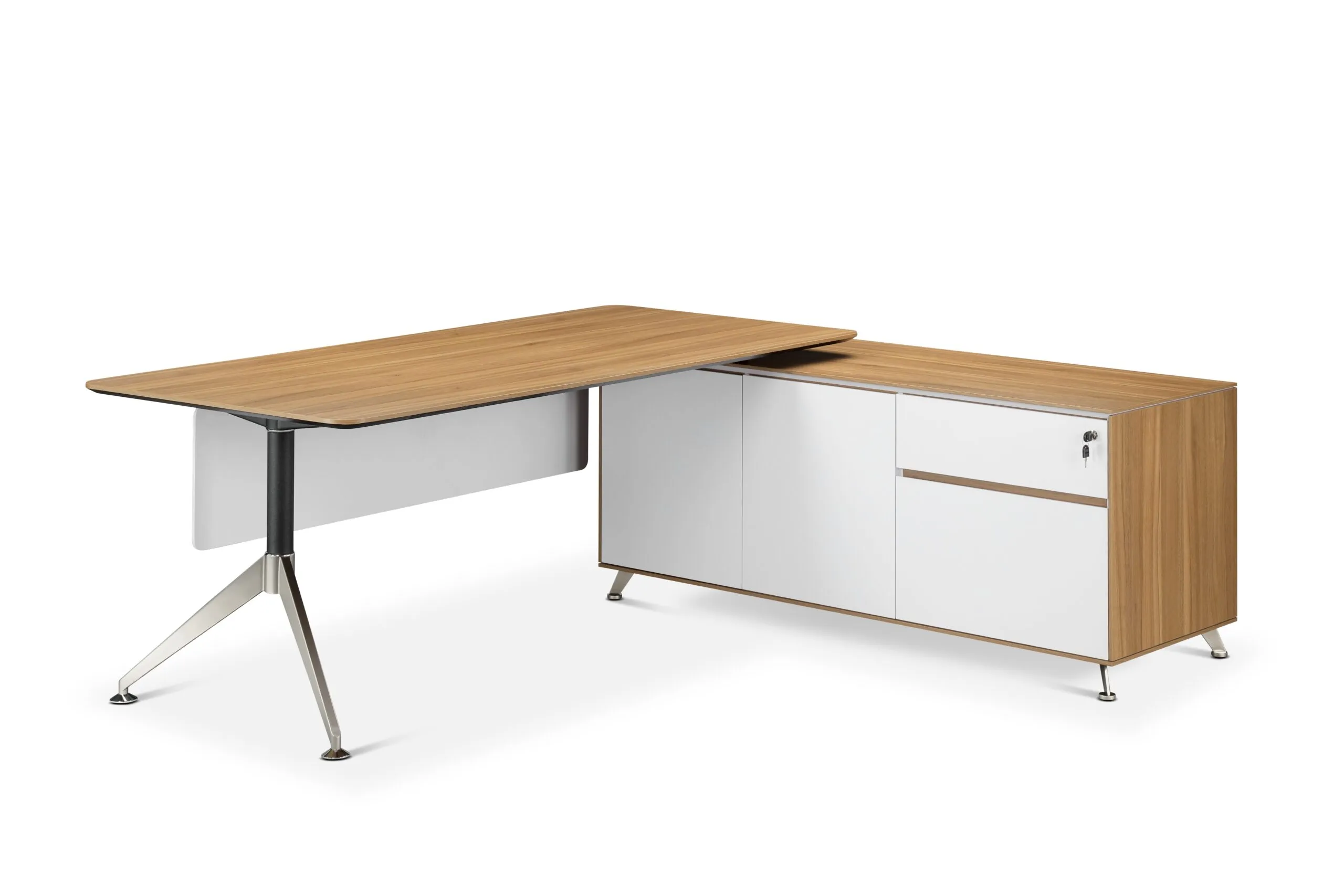 Apollo Executive Desk, American Black Walnut, Right Handed