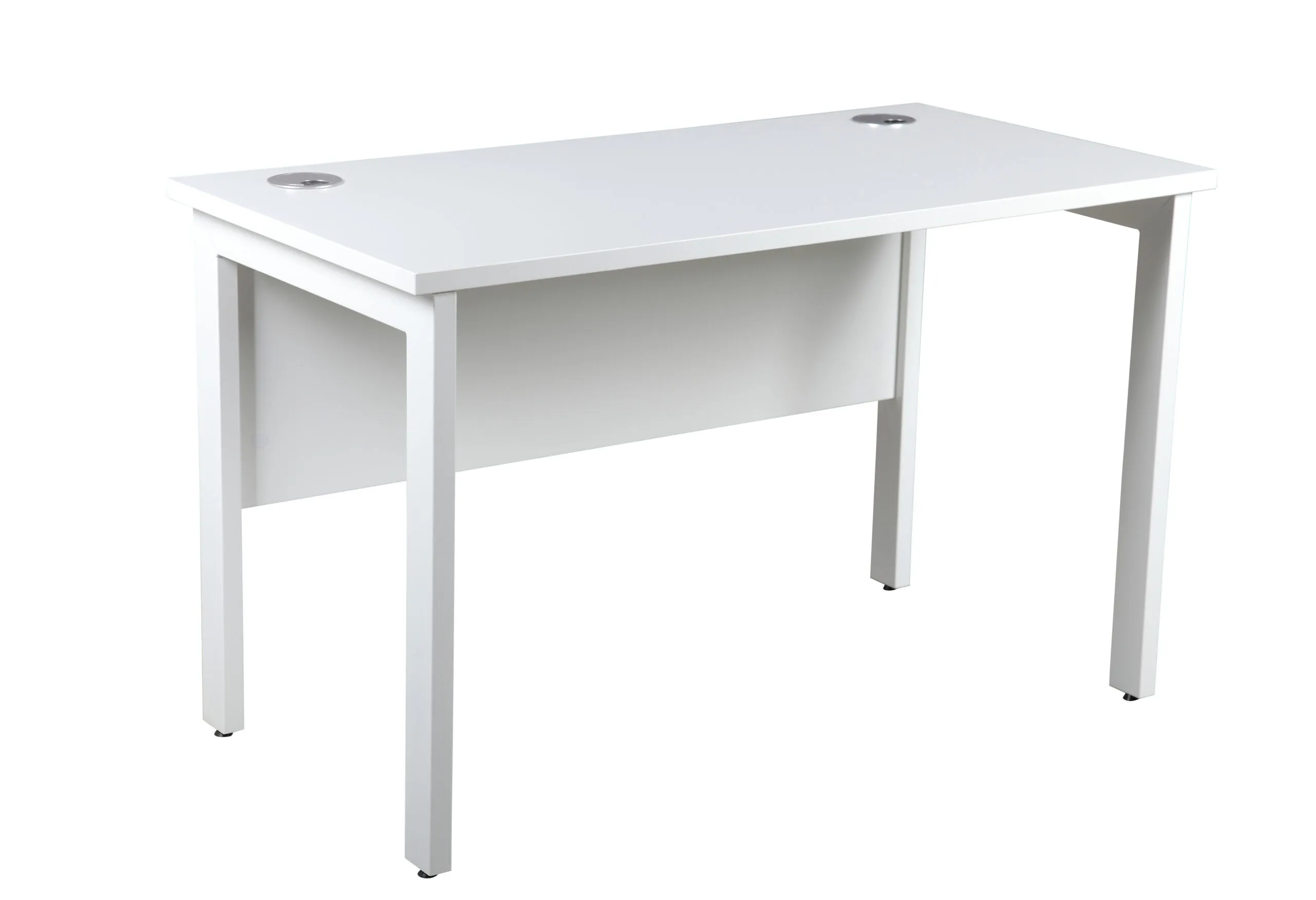 DW Single Bench Desk, 1200, 600, White, Desk Only