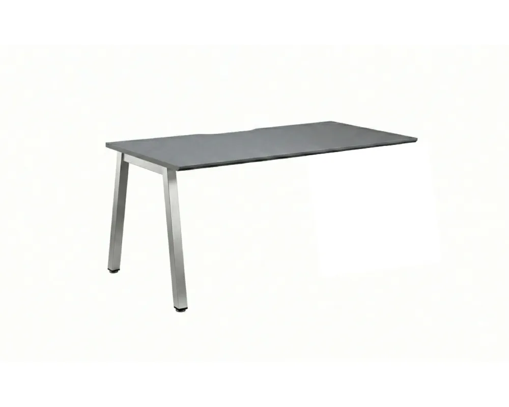 A-Frame Single Bench Desk Add-On, 1200, Graphite, Silver