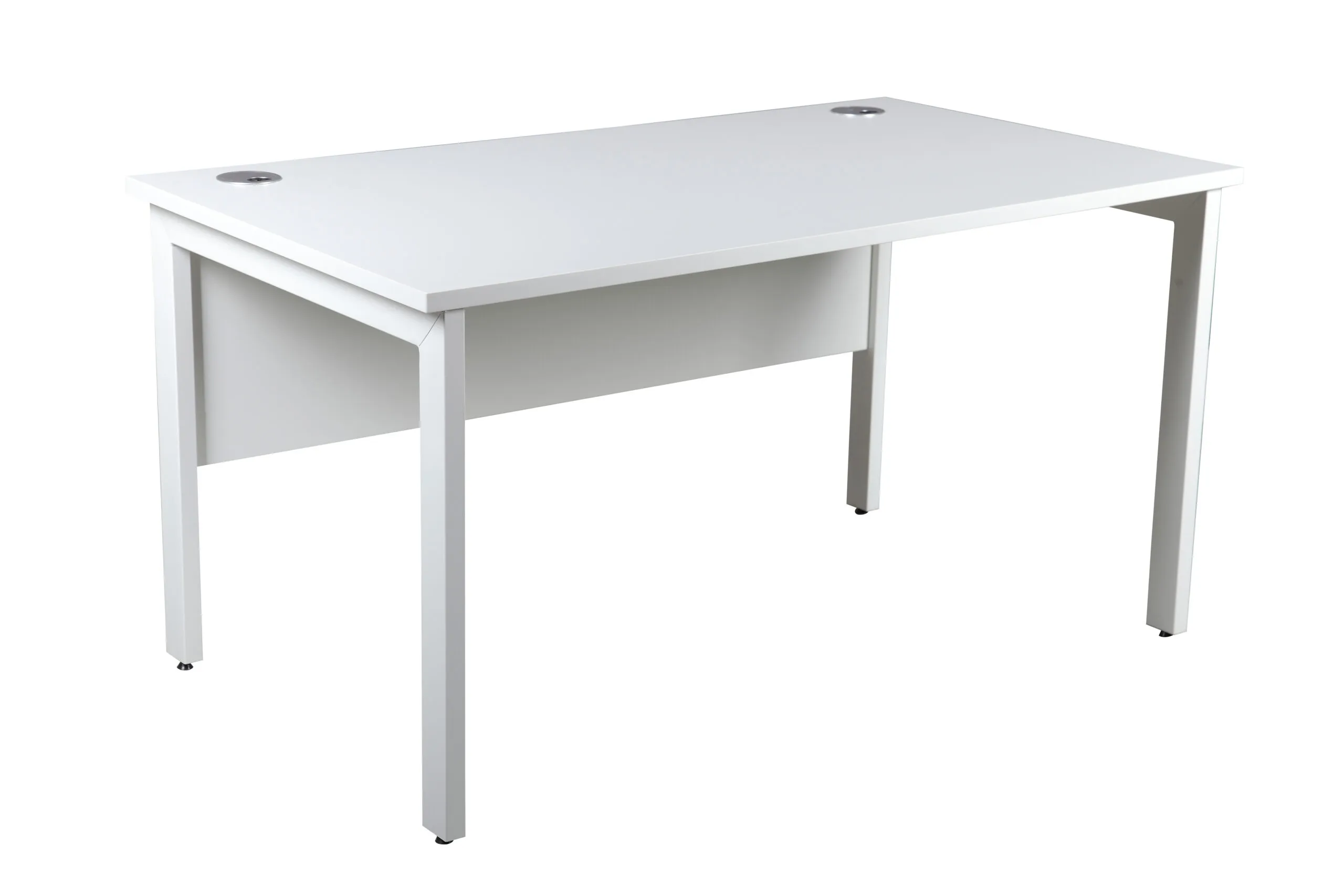 DW Single Bench Desk, 1400, 800, White, Desk Only