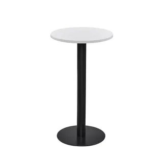 Athena Dining Table, Black, Circular, 600, 1075