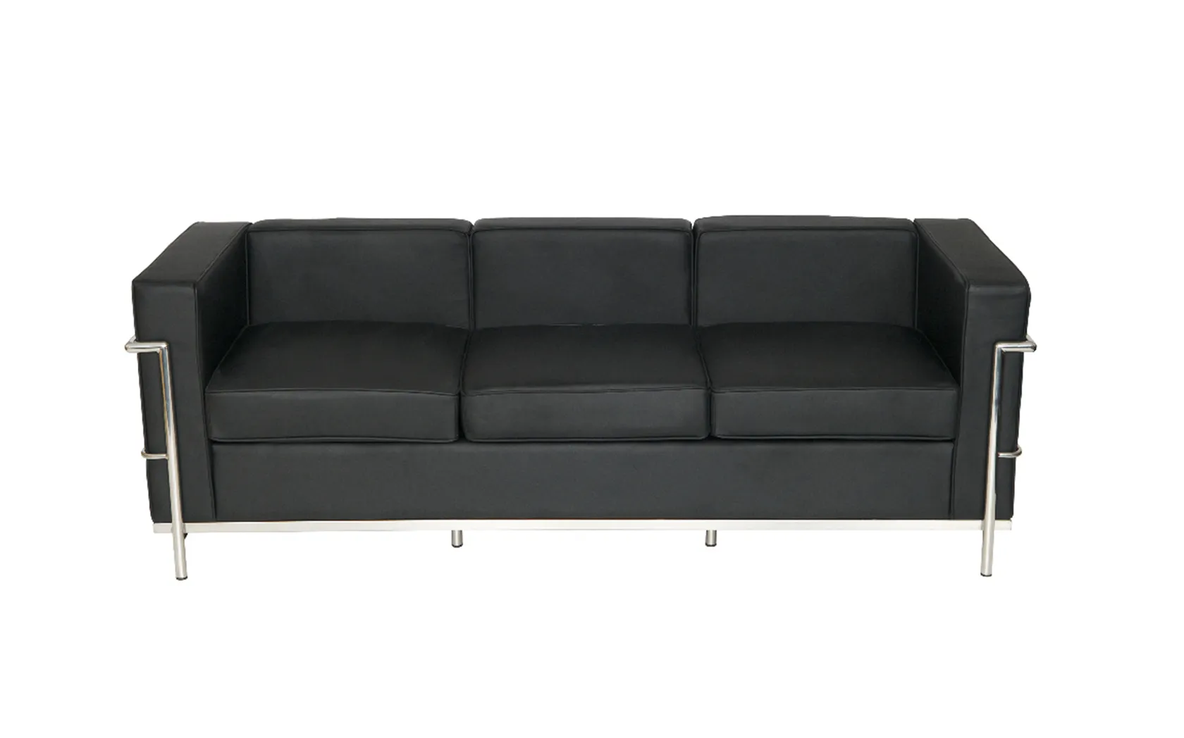 Korby Sofa in Black Faux Leather