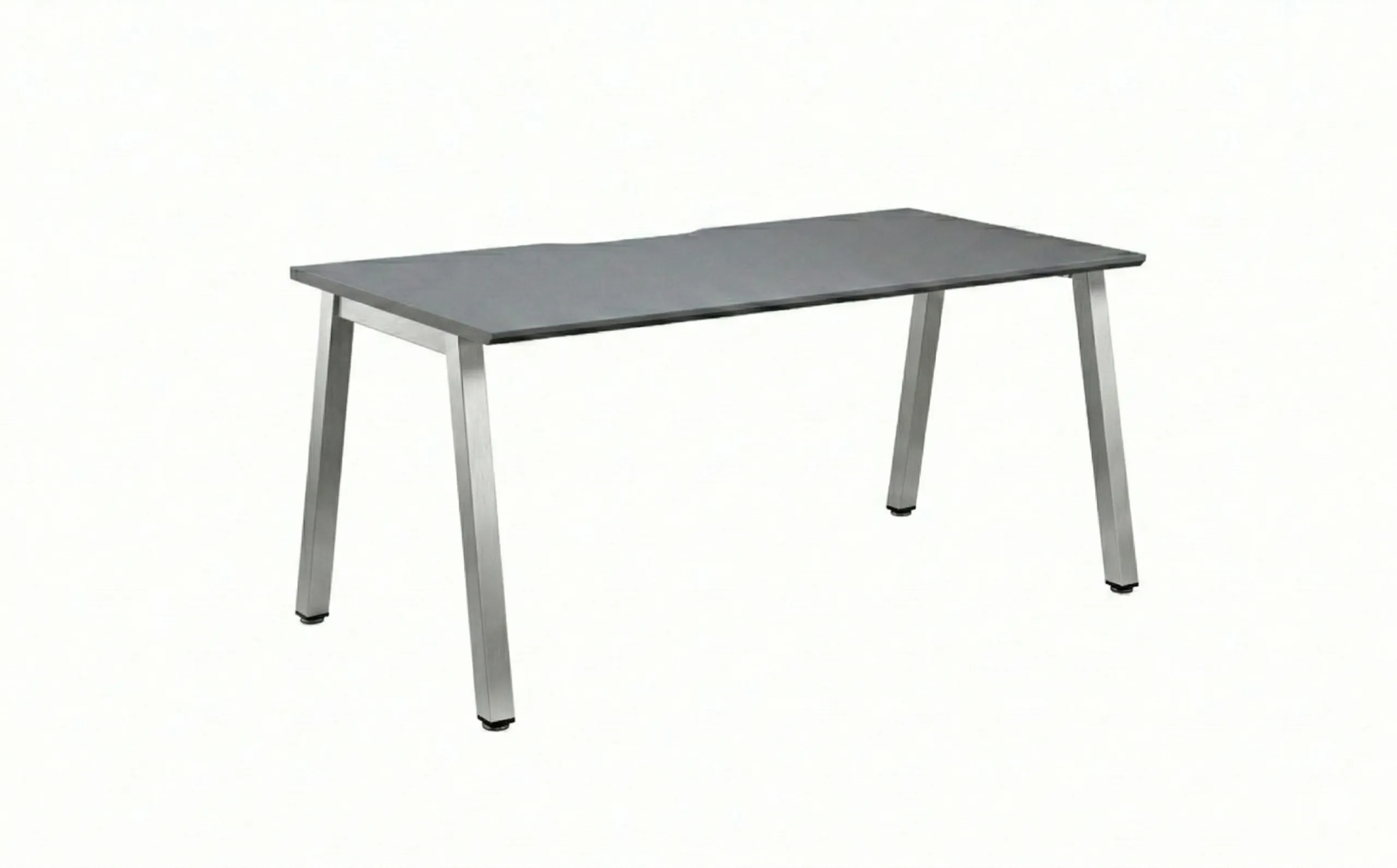 A-Frame Single Bench Desk, 1200, Graphite, Silver