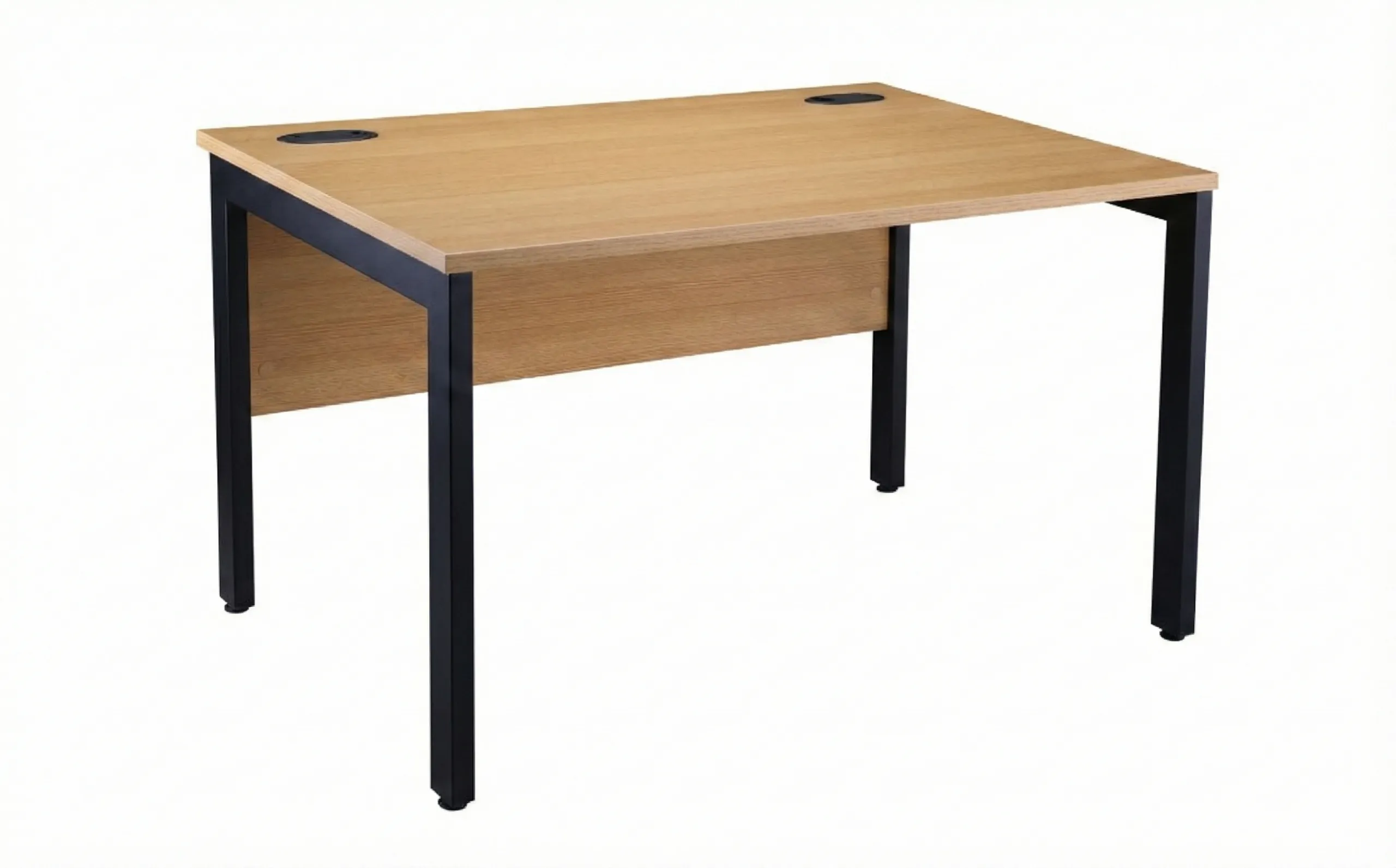Cambio Single Bench Desk, 1200, Light Oak, Black