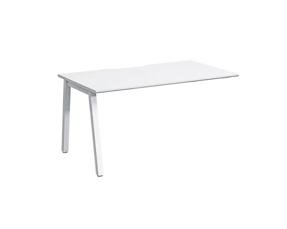 A-Frame Single Bench Desk Add-On, 1200, White, White