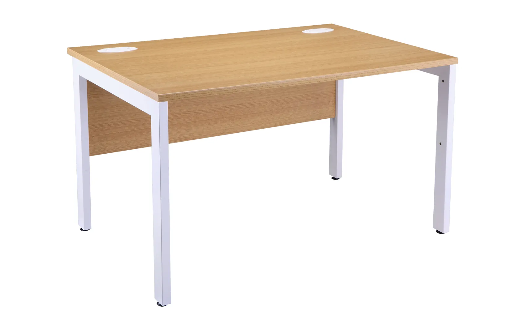 Cambio Single Bench Desk, 1200, Light Oak, White