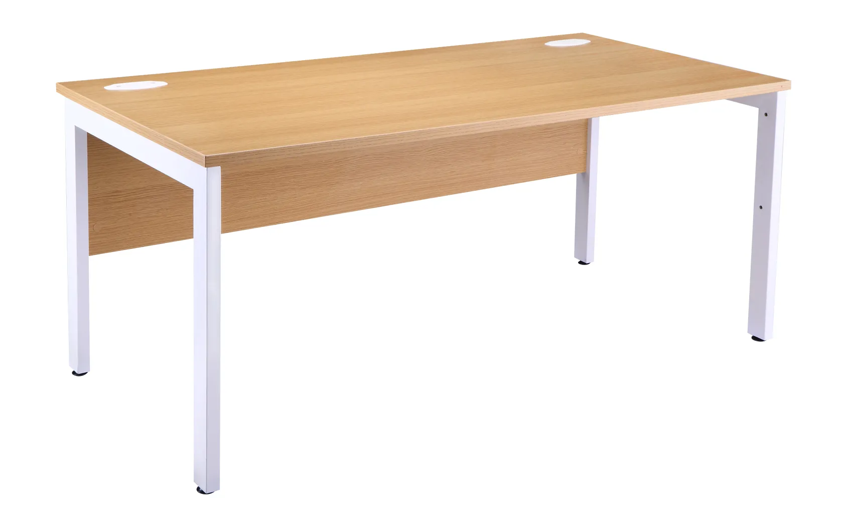 Cambio Single Bench Desk, 1400, Light Oak, White