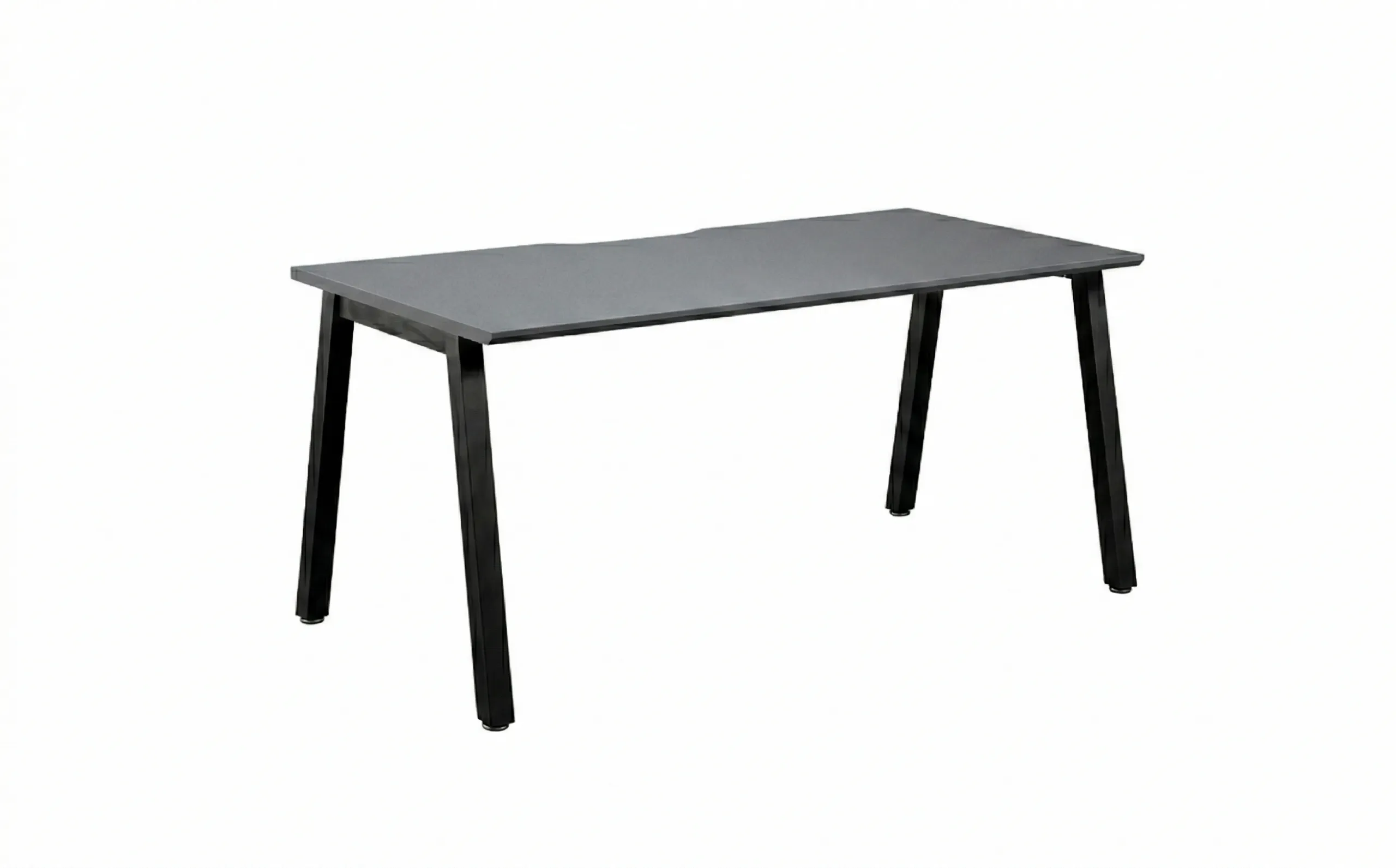 A-Frame Single Bench Desk, 1200, Graphite, Black