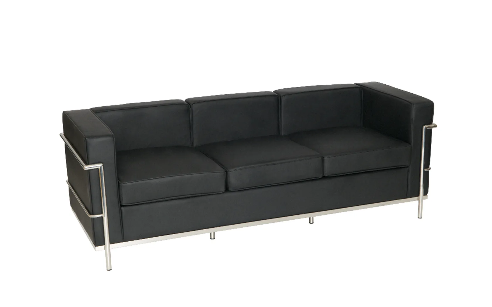 Korby Sofa in Black Faux Leather