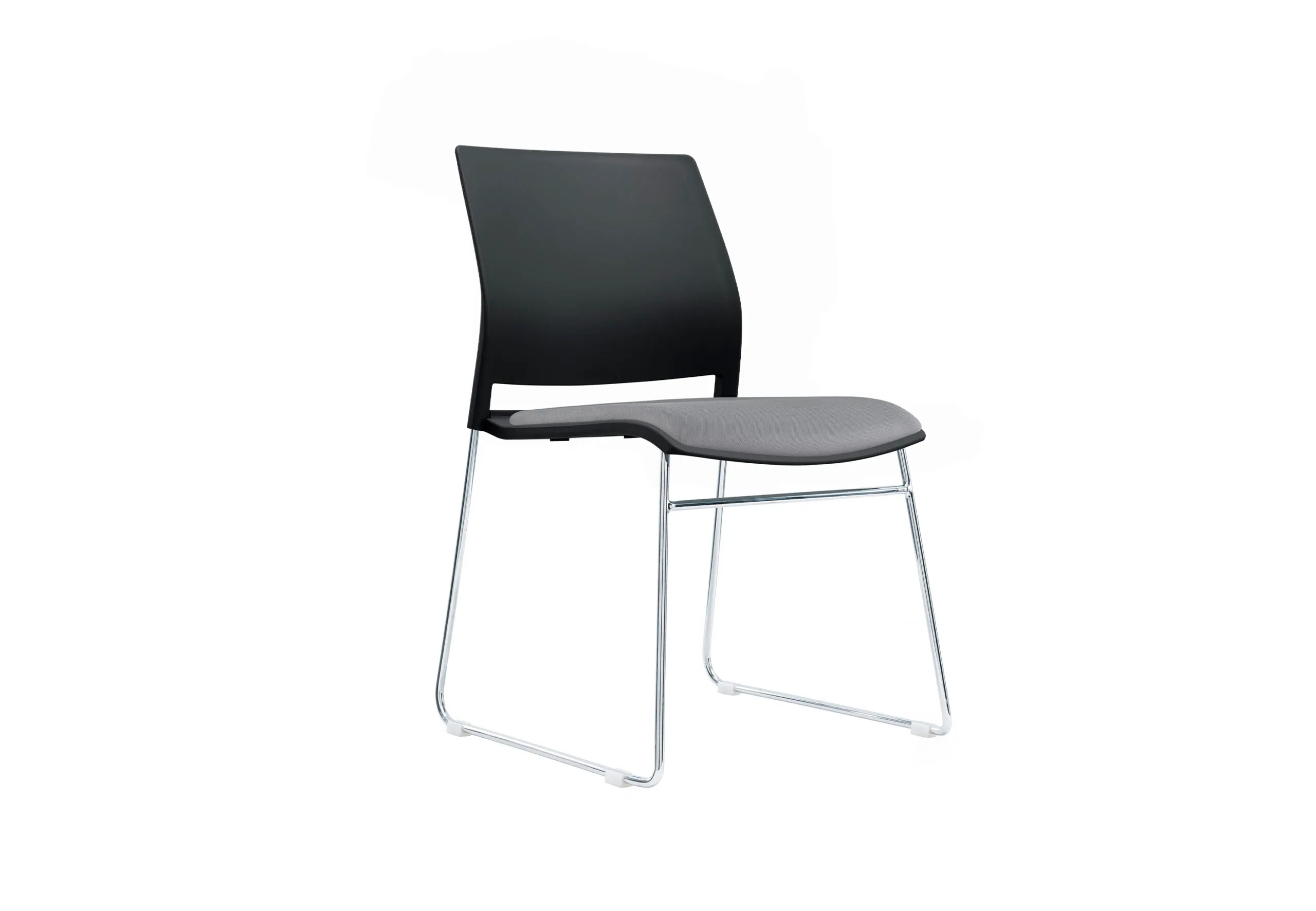 Verse Multipurpose Stacking Chair, Black, Grey
