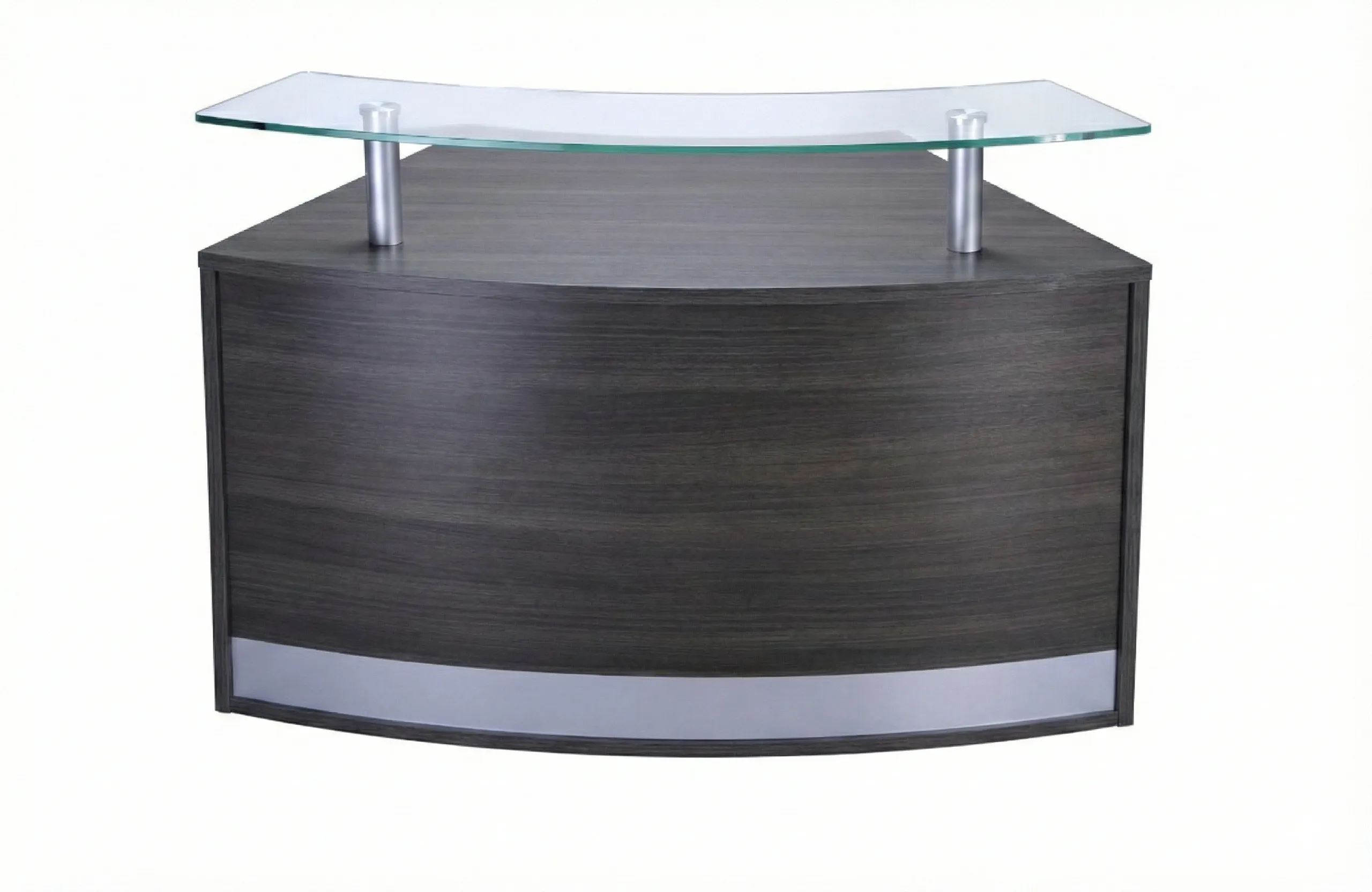Cambio Modular Reception Counter (Priced Per Section), Anthracite, Glass Section