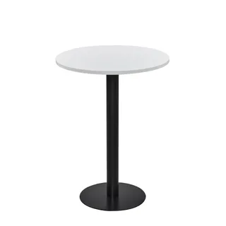 Athena Dining Table, Black, Circular, 800, 1075