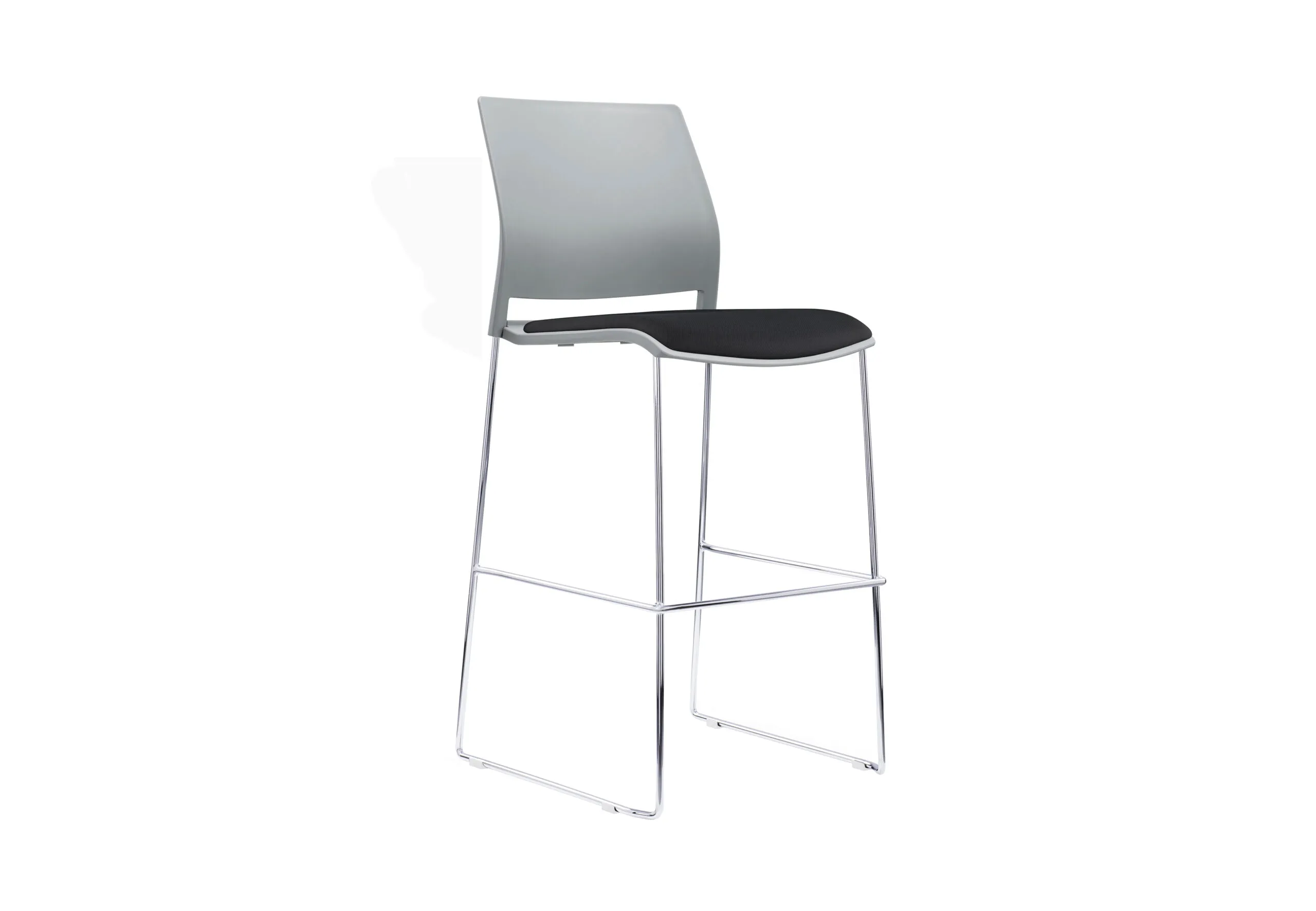 Verse Stool, Grey, Black